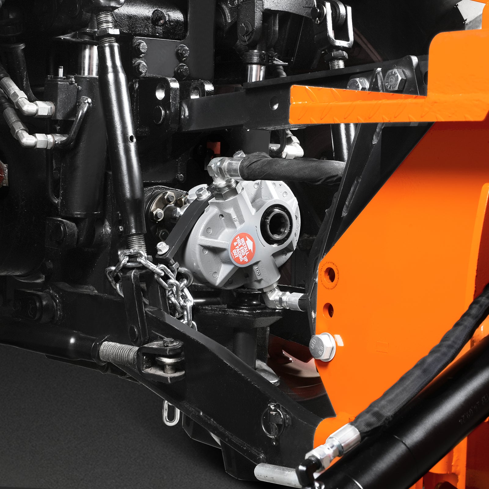 7' Tractor Backhoe Attachment with Mechanical Thumb, 12" Bucket, Self-Contained Pump, for 15-50 HP, Cat. 1 Tractor, BH660
