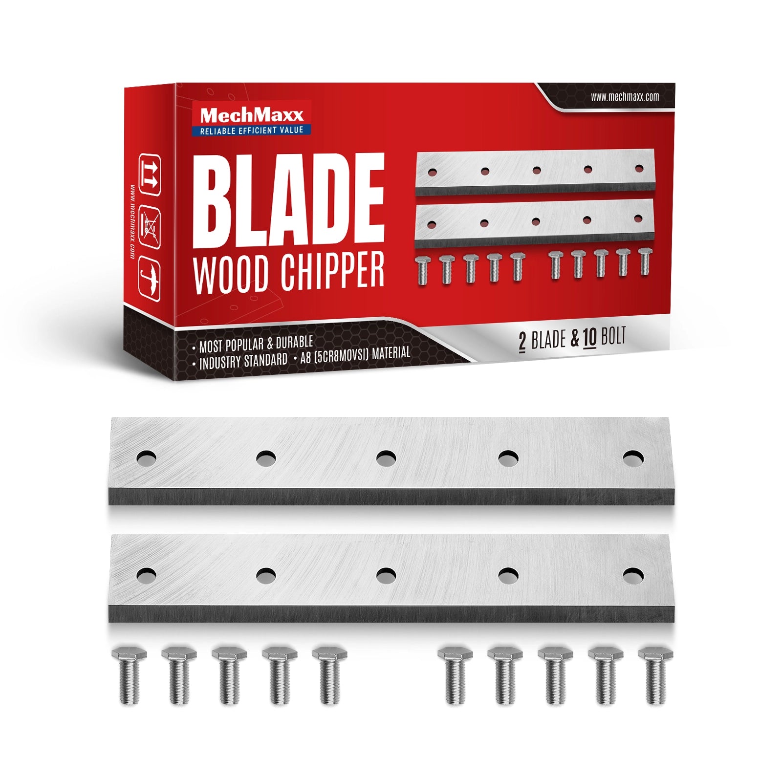 ( 1 Pack / 2 Pcs ) Blade for Wood Chipper GS1500, PGS1500, P4206, B150 (SKU: 110200; 110400; 110800; 110801; 110802; 110803; 110804; 110805)