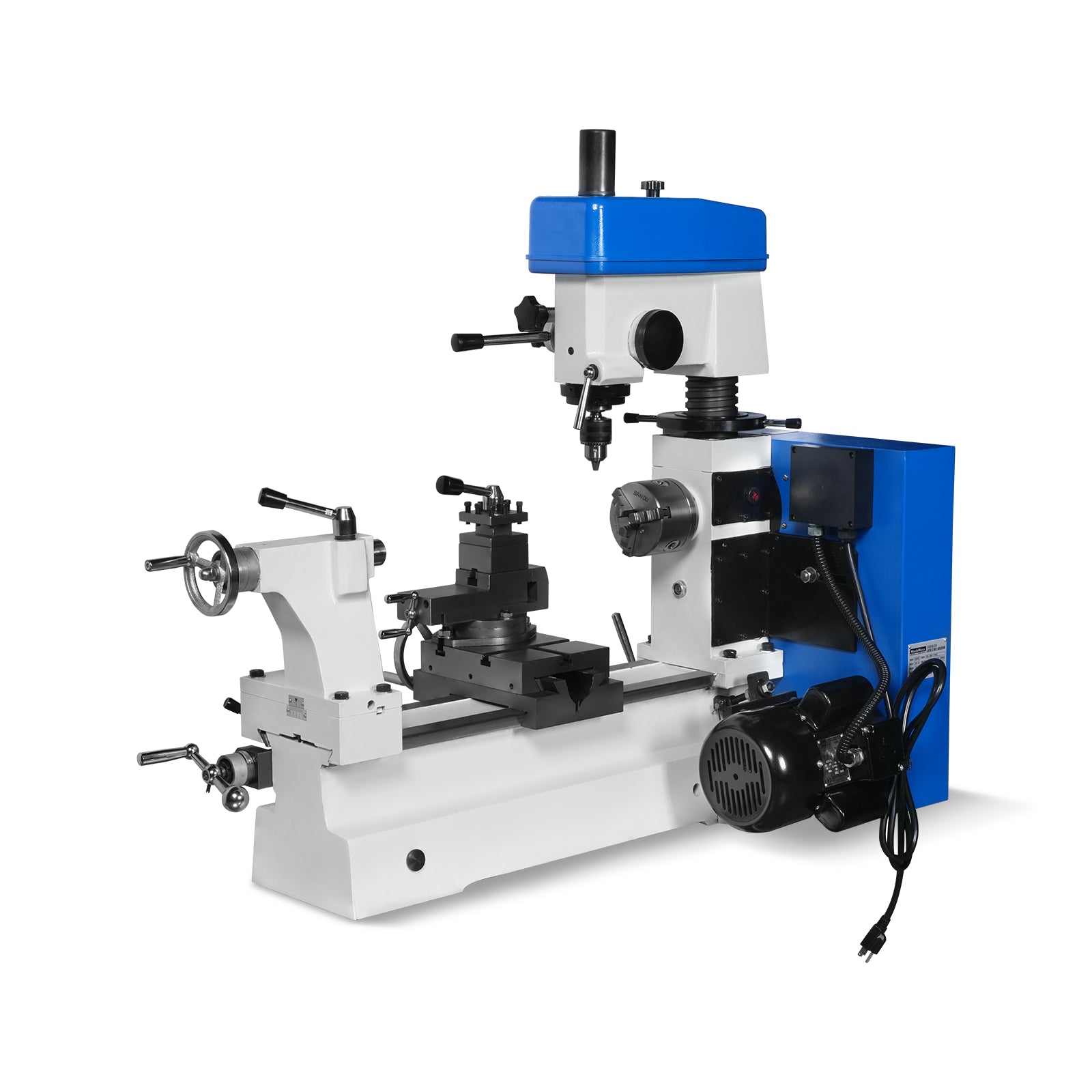 1 HP 16''x16'' Multi-Function Metal Lathe Milling Machine Head for Metalworking Combo Lathe, Drilling, and Milling Operations with Powerful Motor, Perfect for DIY, Workshops, and Professional Combination Metalworking Projects without Stand