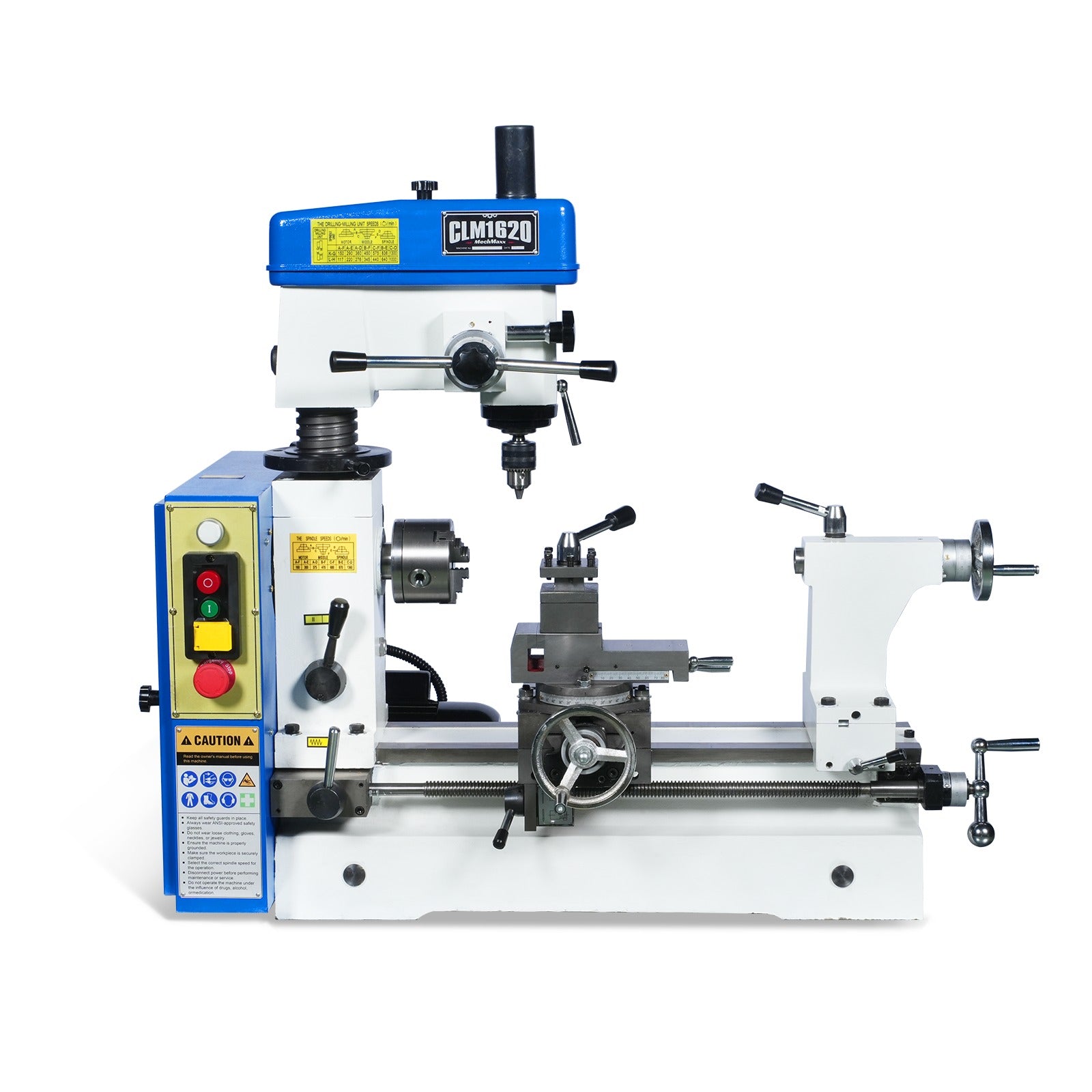 1 HP 16''x16'' Multi-Function Metal Lathe Milling Machine Head for Metalworking – Lathe, Drilling, and Milling Operations with Powerful Motor, Perfect for DIY, Workshops, and Professional Metalworking Projects without Stand