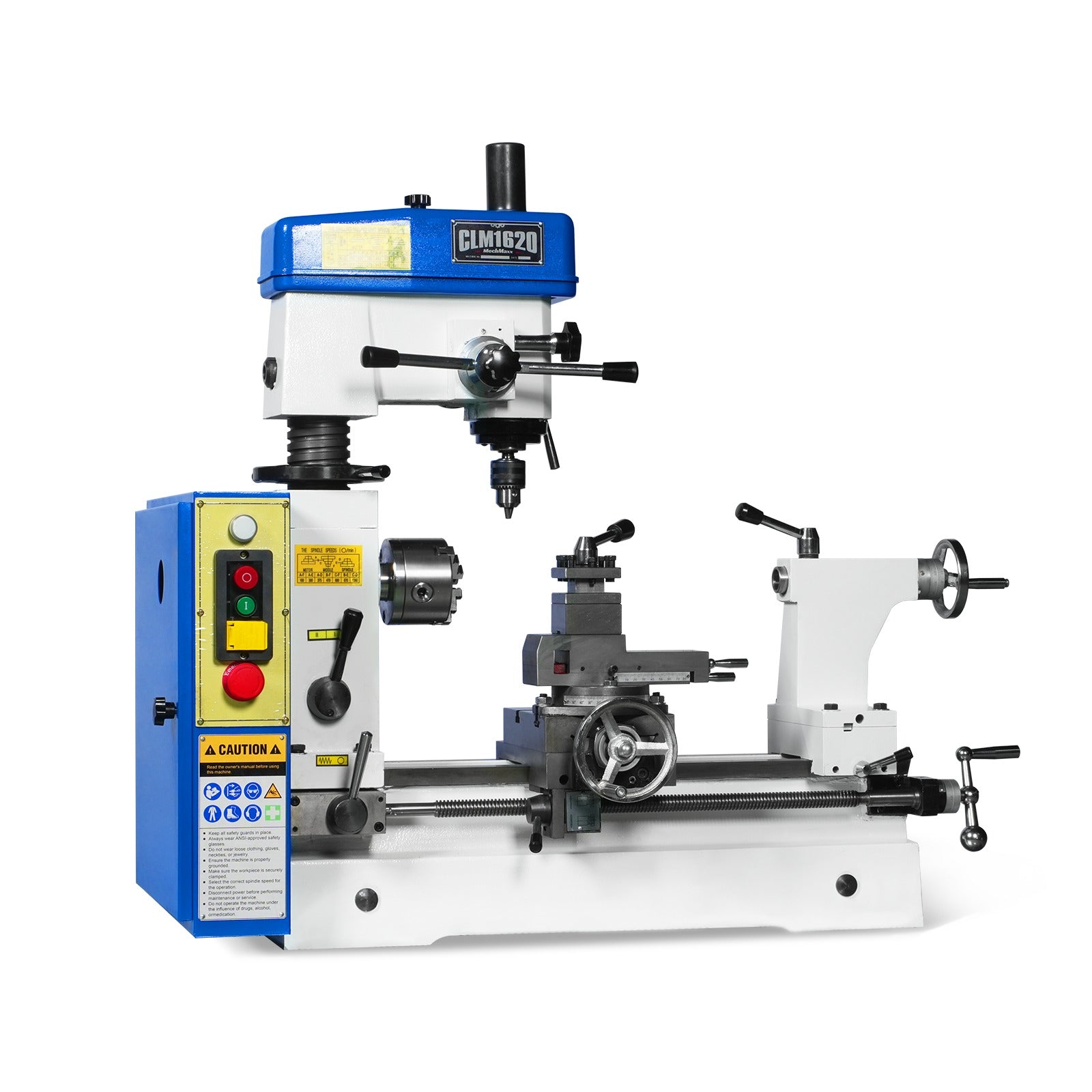 1 HP 16''x16'' Multi-Function Metal Lathe Milling Machine Head for Metalworking – Lathe, Drilling, and Milling Operations with Powerful Motor, Perfect for DIY, Workshops, and Professional Metalworking Projects without Stand
