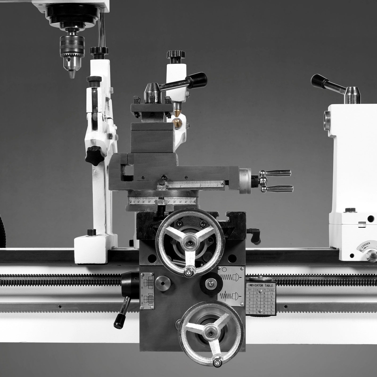 1 HP 16''x32'' Multi-Function Metal Lathe Milling Machine Head for Metalworking – Lathe, Drilling, and Milling Operations with Powerful Motor, Perfect for DIY, Workshops, and Professional Metalworking Projects without Stand