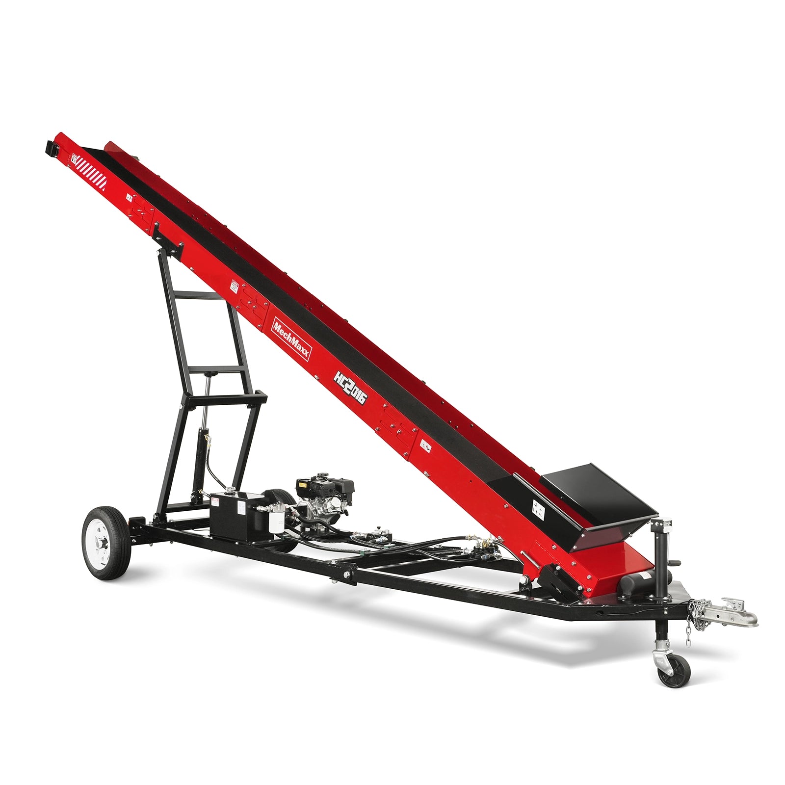 Heavy Duty Firewood Conveyor, 7HP 212cc Gasoline Powered Max. 124" Lift Height, 236'' Length, 16" Width, HC2016