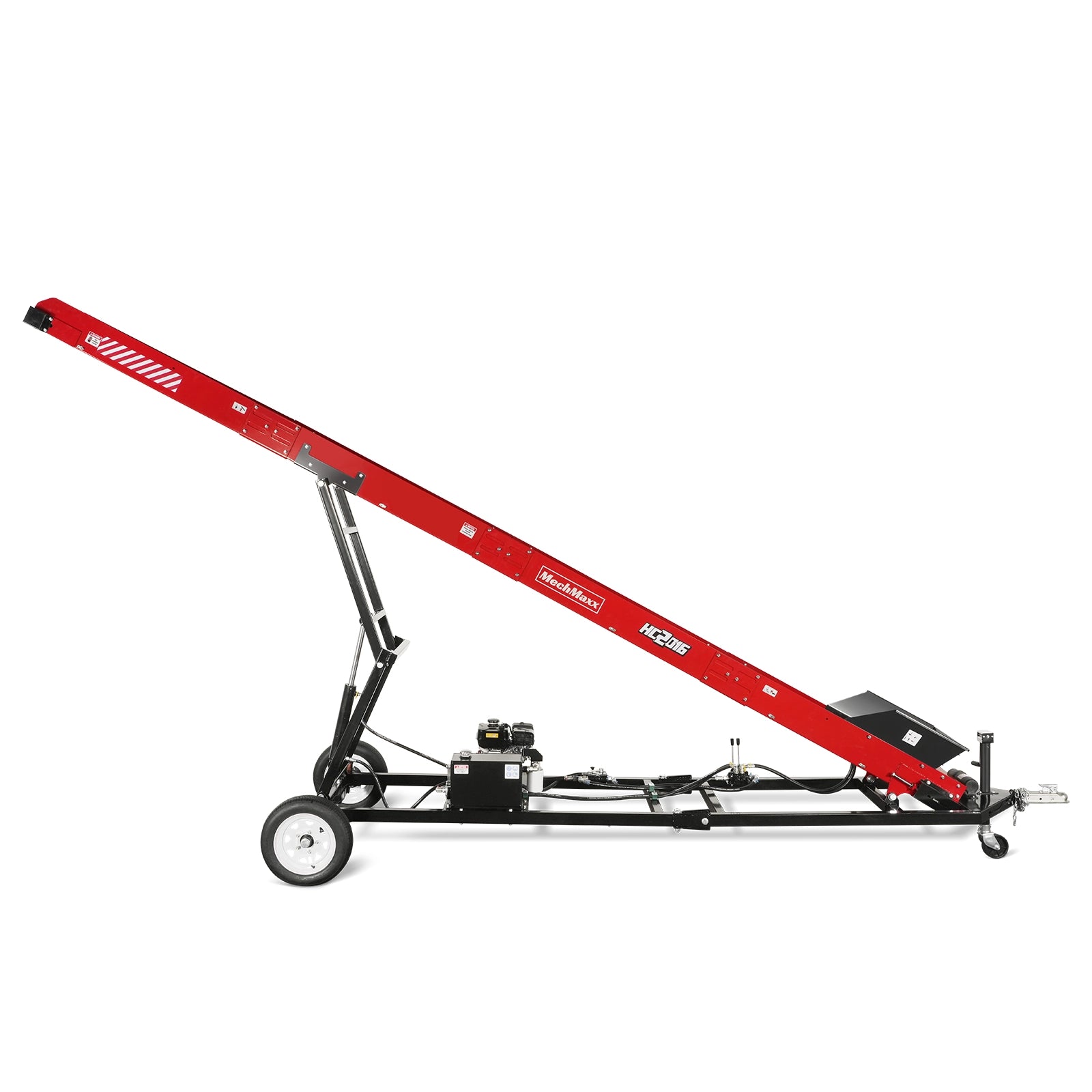 Heavy Duty Firewood Conveyor, 7HP 212cc Gasoline Powered Max. 124" Lift Height, 236'' Length, 16" Width, HC2016