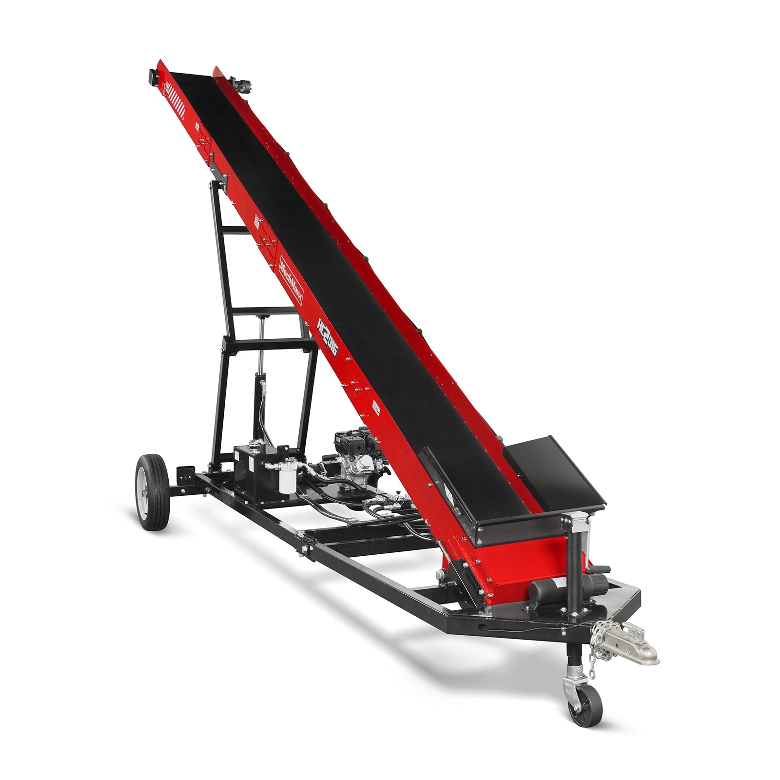 Heavy Duty Firewood Conveyor, 7HP 212cc Gasoline Powered Max. 124" Lift Height, 236'' Length, 16" Width, HC2016