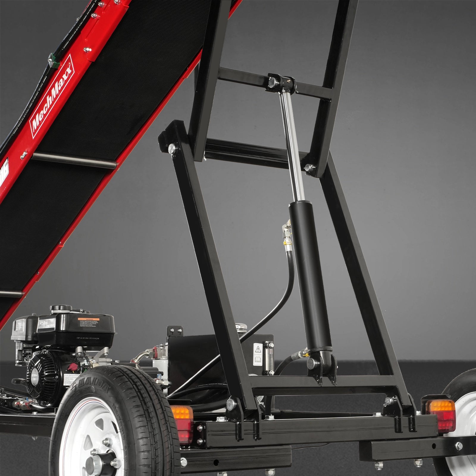 Heavy Duty Firewood Conveyor, 7HP 212cc Gasoline Powered Max. 124" Lift Height, 236'' Length, 16" Width, HC2016