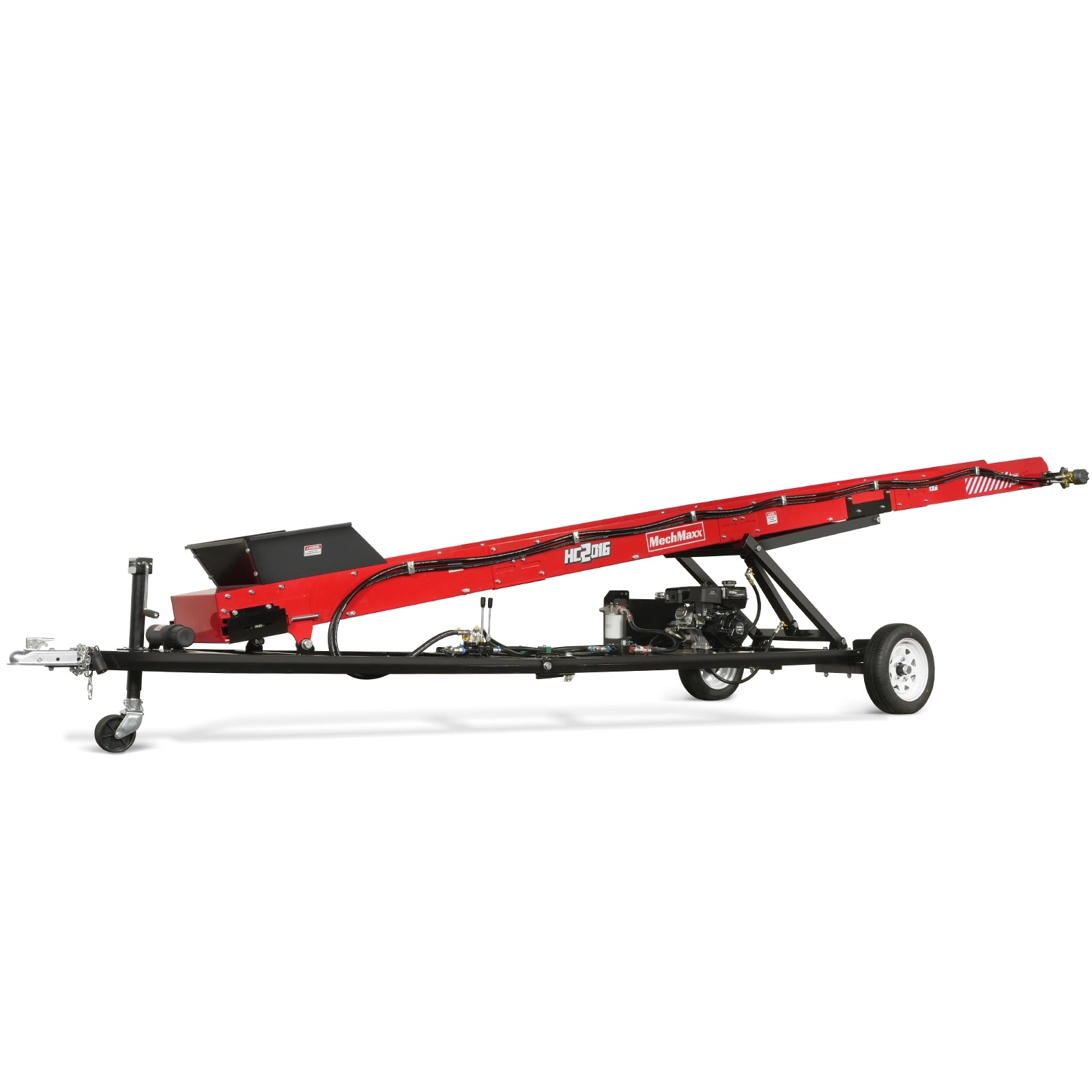 Heavy Duty Firewood Conveyor, 7HP 212cc Gasoline Powered Max. 124" Lift Height, 236'' Length, 16" Width, HC2016