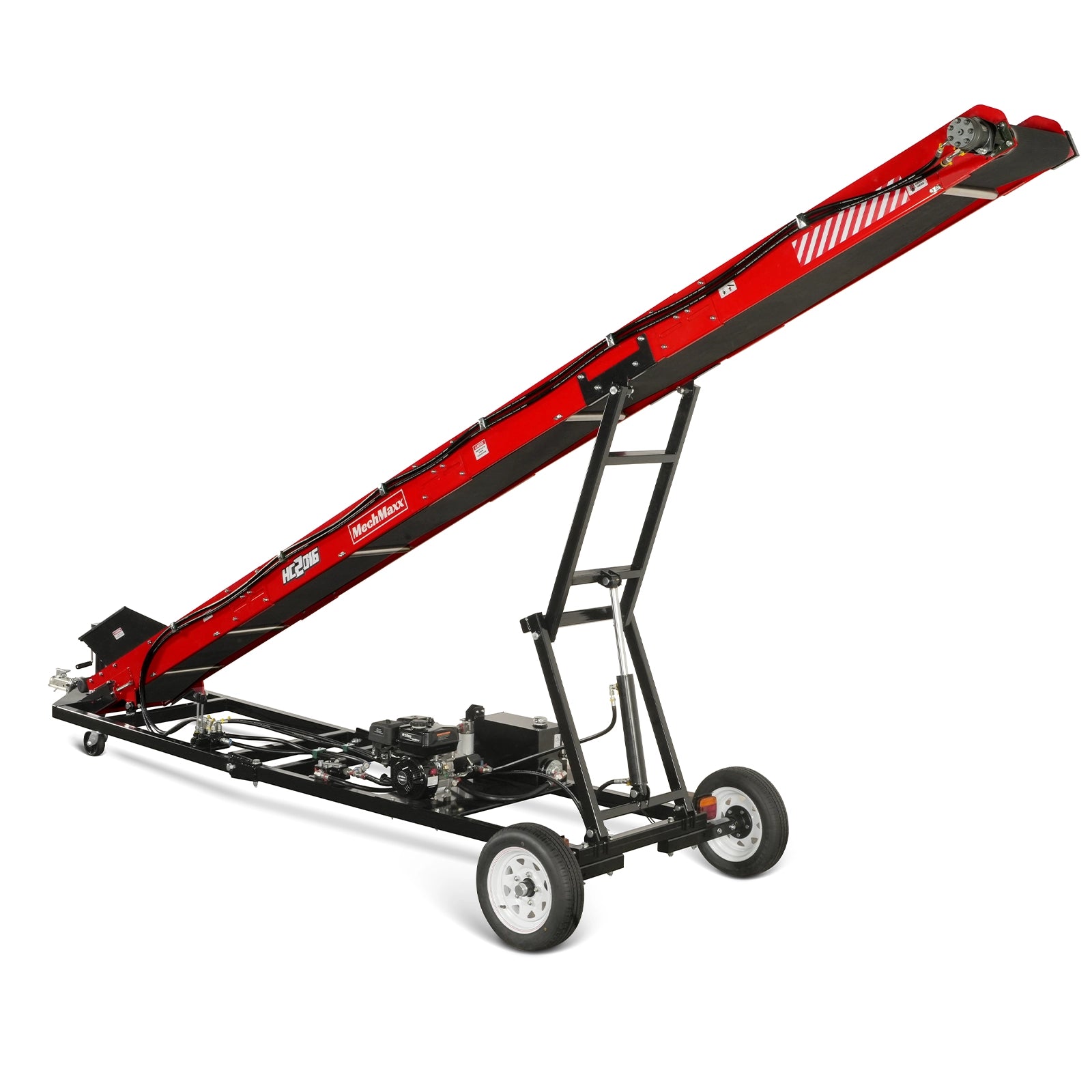 Heavy Duty Firewood Conveyor, 7HP 212cc Gasoline Powered Max. 124" Lift Height, 236'' Length, 16" Width, HC2016