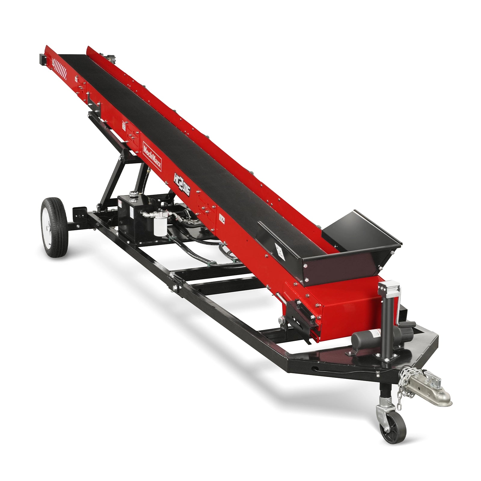 Heavy Duty Firewood Conveyor, 7HP 212cc Gasoline Powered Max. 124" Lift Height, 236'' Length, 16" Width, HC2016