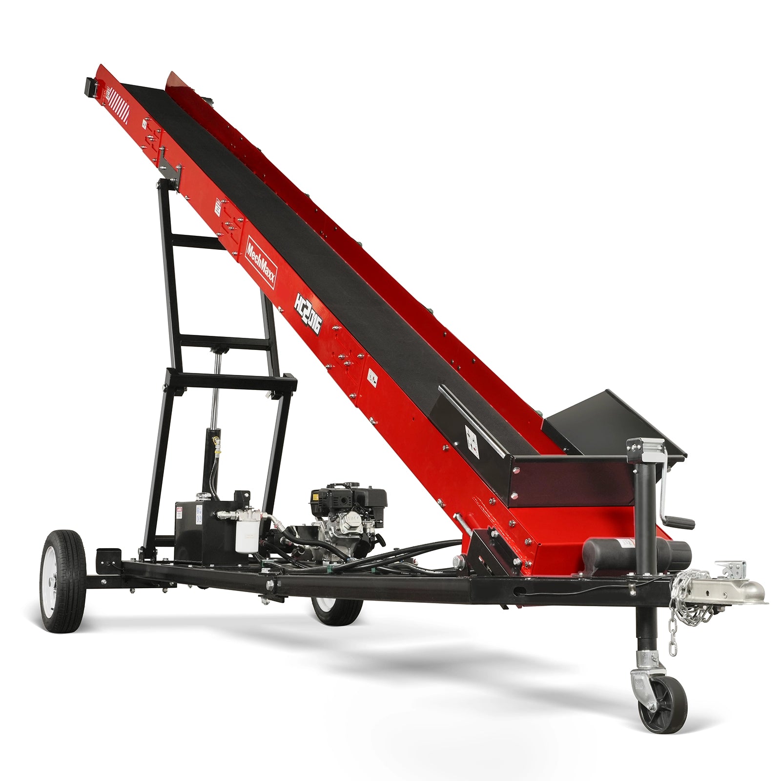 Heavy Duty Firewood Conveyor, 7HP 212cc Gasoline Powered Max. 124" Lift Height, 236'' Length, 16" Width, HC2016