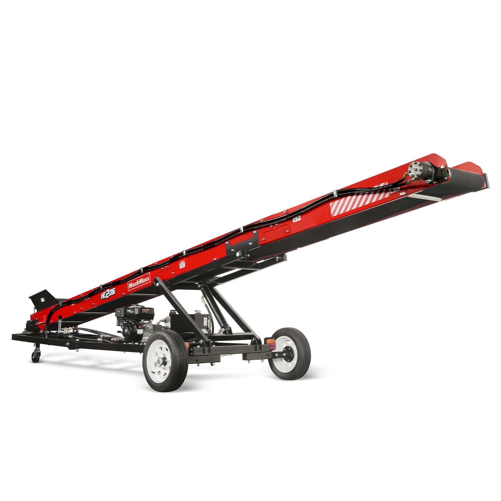 Heavy Duty Firewood Conveyor, 7HP 212cc Gasoline Powered Max. 124" Lift Height, 236'' Length, 16" Width, HC2016