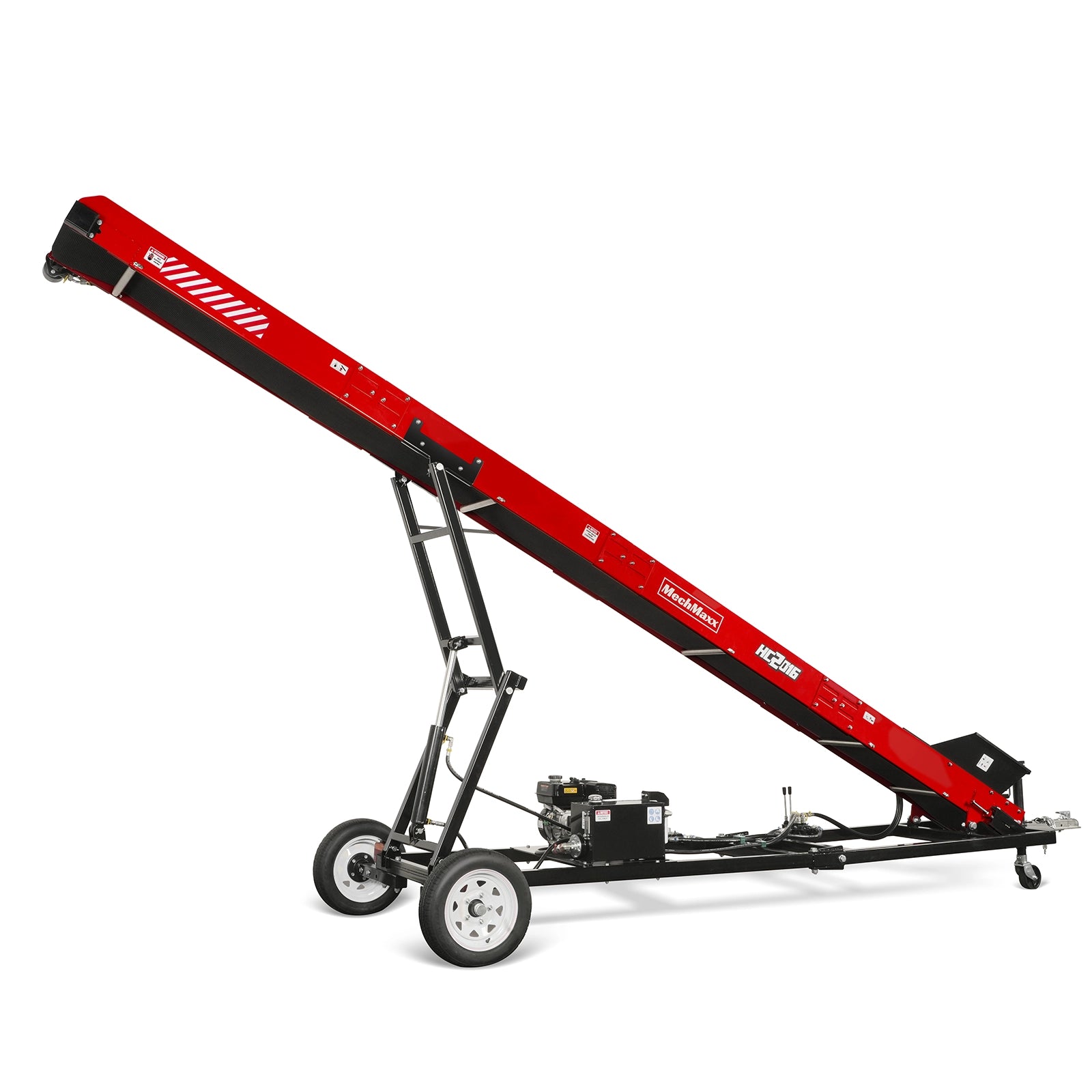 Heavy Duty Firewood Conveyor, 7HP 212cc Gasoline Powered Max. 124" Lift Height, 236'' Length, 16" Width, HC2016