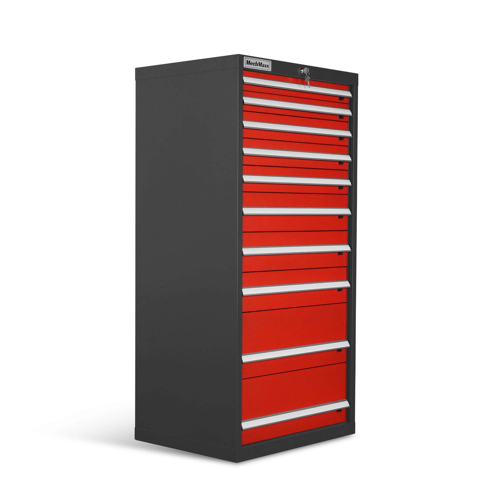 Heavy Duty Modular Drawer Cabinet – 10 Drawer Tool Storage Organizer, Steel Construction, 59" H x 28.5" W x 22.5" D