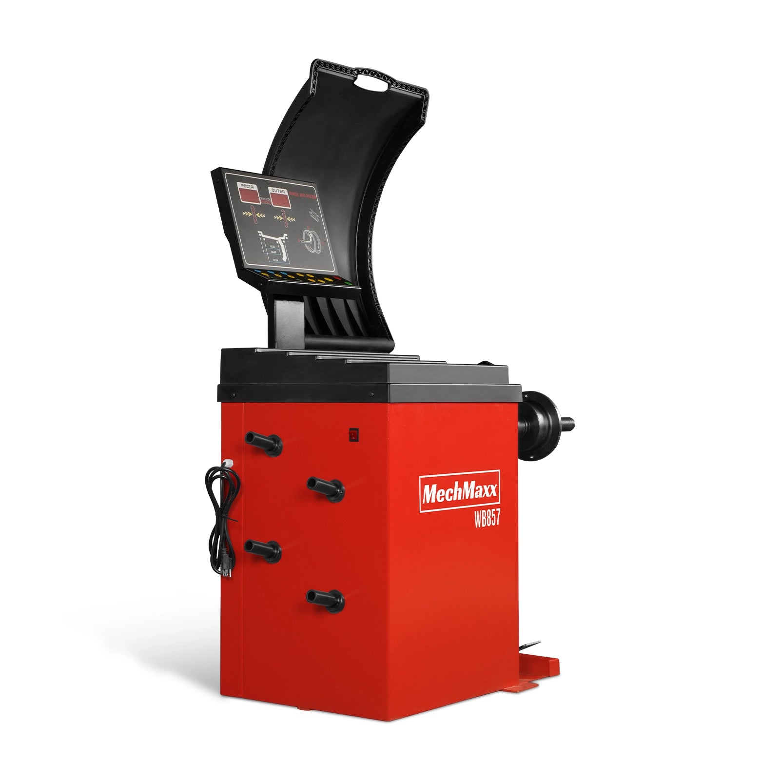 10-24" Rim Wheel Balancer Car Tire Balancing Machine 40 mm Shaft with Foot Pedal Brake, Laser Guided and LED Illuminator, WB857