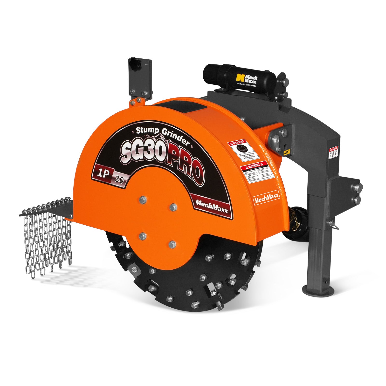 3-Point PTO Stump Grinder with 44 Carbide Teeth (PTO Shaft Included with Slip Clutch), for 40-100HP Tractor, SG30PRO