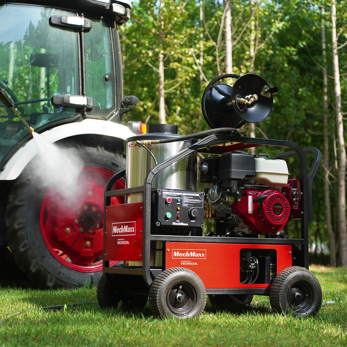 4000 PSI 4 GPM HONDA E-Start Engine Hot Water Pressure Washer with Hose Reel, HPW40H