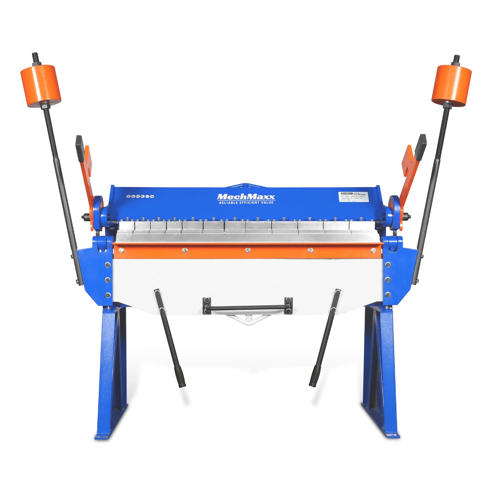48” Manual Pan and Box Brake - Heavy Duty, Durable Construction, 12 Gauge Mild Steel, 135° Bending Angle, Individual Bending Fingers"