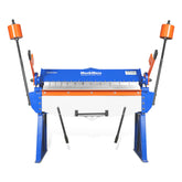 48” Manual Pan and Box Brake - Heavy Duty, Durable Construction, 12 Gauge Mild Steel, 135° Bending Angle, Individual Bending Fingers"