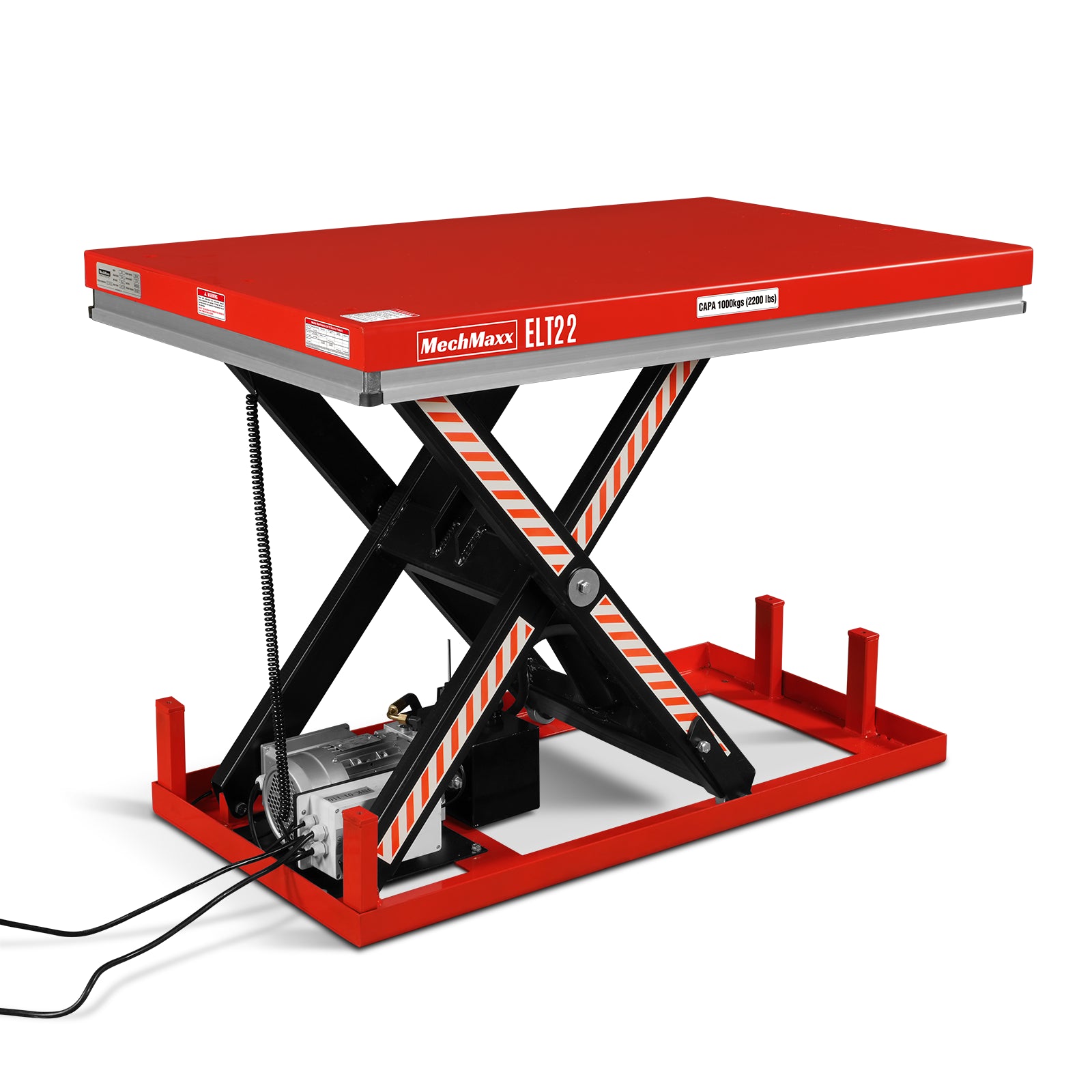 2200lb Capacity Stationary Electric Hydraulic Lift Table , 51.2