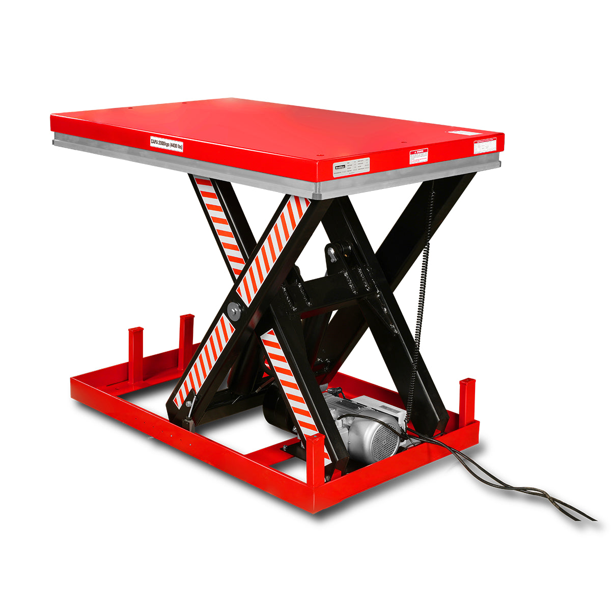 4400lbs Capacity Stationary Powered Hydraulic Lift Table, 51.2” x 33.5” Platform, 41.3” Lift Height, UL Certified Moto, ELT44