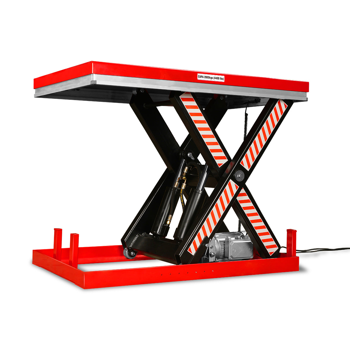 4400lbs Capacity Stationary Powered Hydraulic Lift Table, 51.2” x 33.5” Platform, 41.3” Lift Height, UL Certified Moto, ELT44