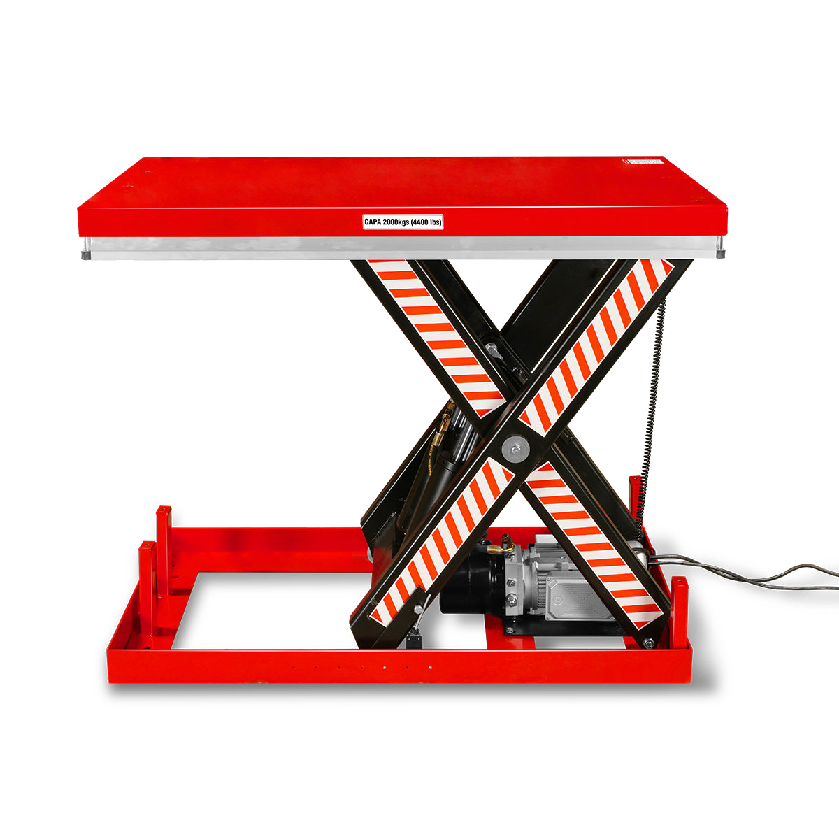 4400lbs Capacity Stationary Powered Hydraulic Lift Table, 51.2” x 33.5” Platform, 41.3” Lift Height, UL Certified Moto, ELT44