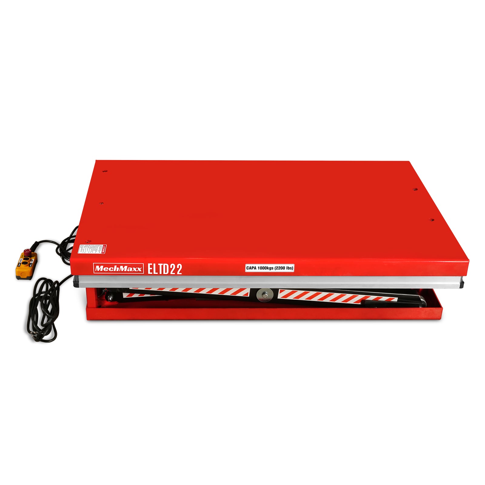 2200 lbs Capacity Stationary Electric Hydraulic Double Scissor Lift Table – 51.2" x 32.3" Platform, 70.1" Lift Height, UL Certified Motor, ELTD22