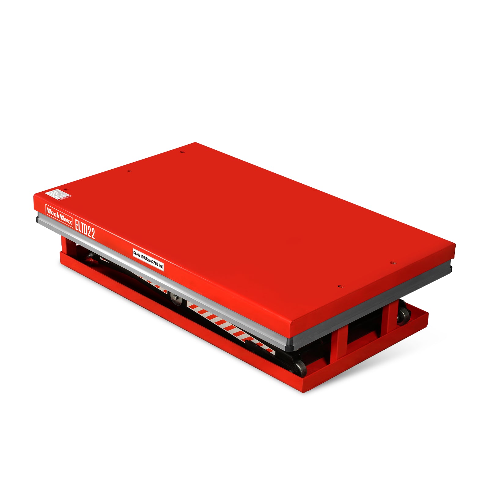 2200 lbs Capacity Stationary Electric Hydraulic Double Scissor Lift Table – 51.2" x 32.3" Platform, 70.1" Lift Height, UL Certified Motor, ELTD22