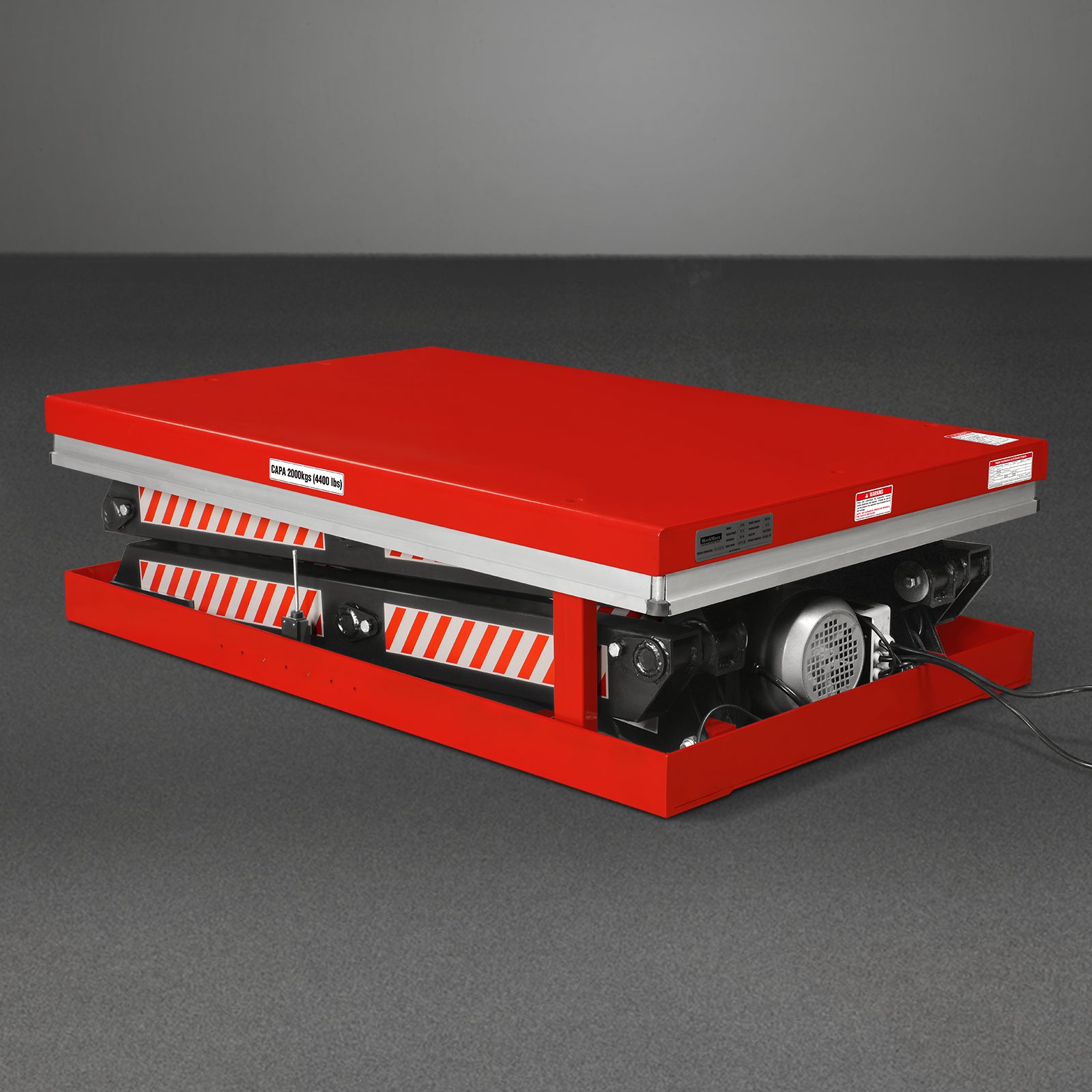 4400lbs Capacity Stationary Electric Hydraulic Double Scissor Lift Table, 51.2” x 33.5” Platform, 70.1” Lift Height, UL Certified Motor, ELTD44