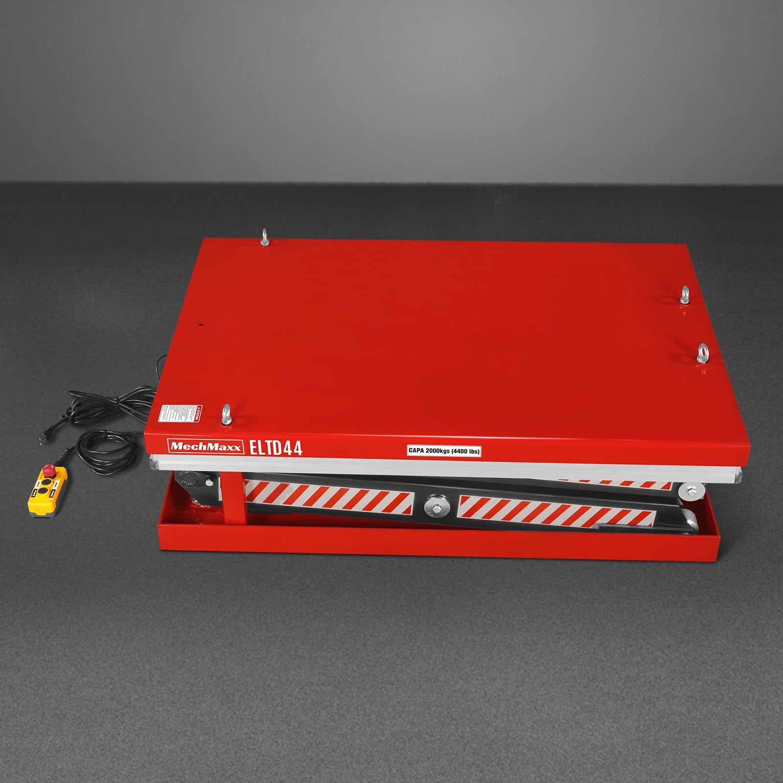 4400lbs Capacity Stationary Electric Hydraulic Double Scissor Lift Table, 51.2” x 33.5” Platform, 70.1” Lift Height, UL Certified Motor, ELTD44