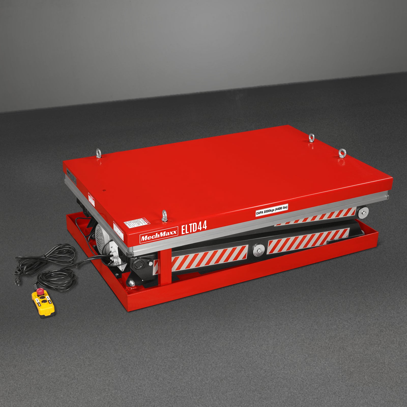 4400lbs Capacity Stationary Electric Hydraulic Double Scissor Lift Table, 51.2” x 33.5” Platform, 70.1” Lift Height, UL Certified Motor, ELTD44