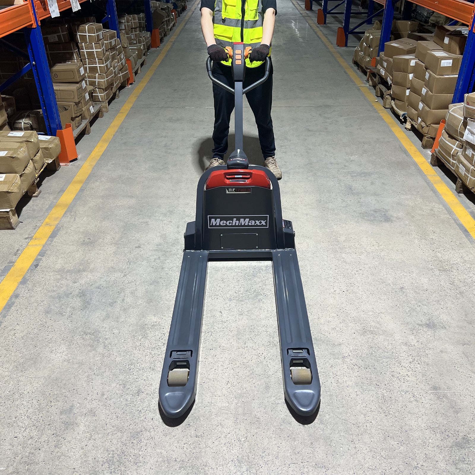 3300lbs Lithium-ion Electric Pallet Jack, 45"x27" Fork, 24V 40Ah Removable Battery, Walkie Type Truck, LPT33