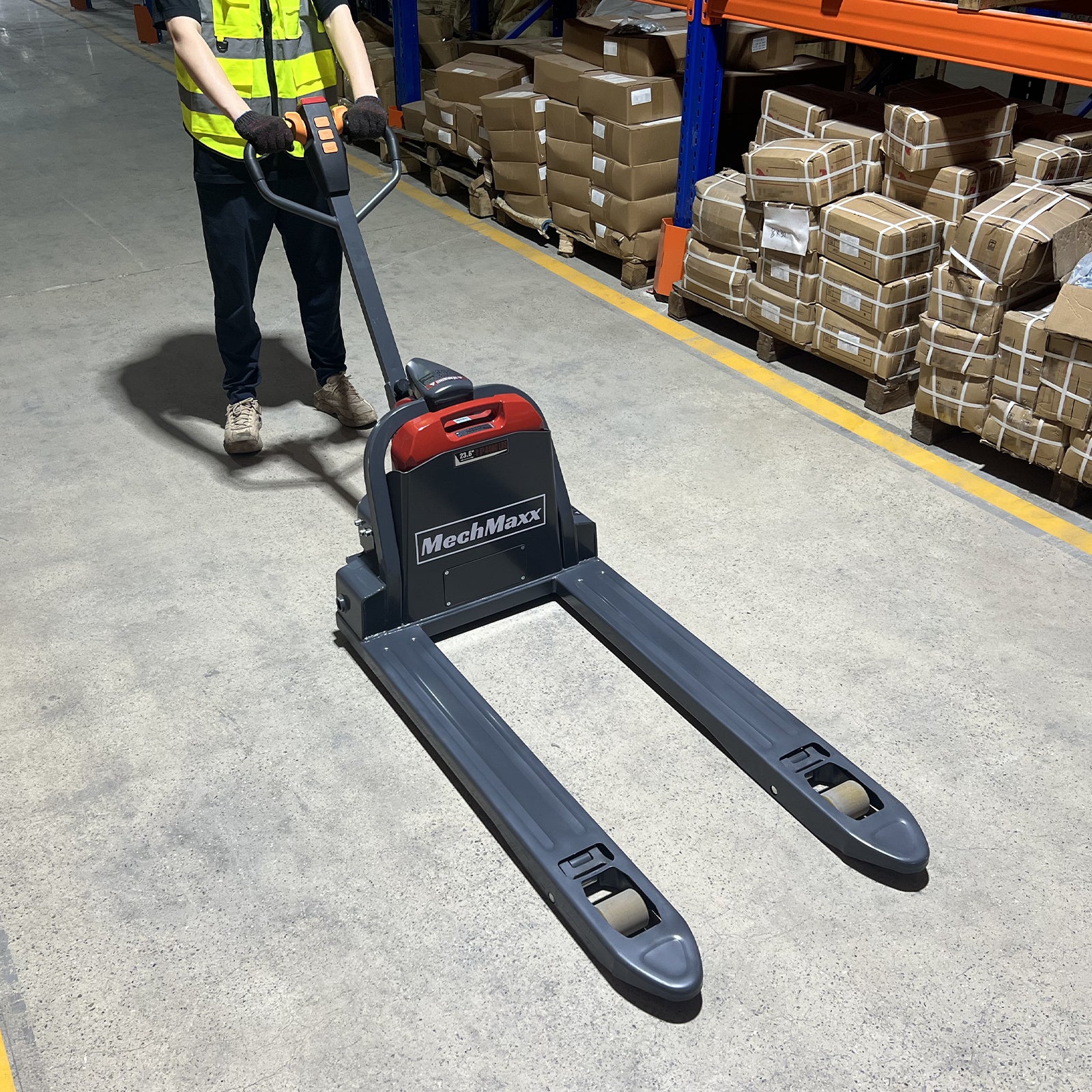 3300lbs Lithium-ion Electric Pallet Jack, 45"x27" Fork, 24V 40Ah Removable Battery, Walkie Type Truck, LPT33