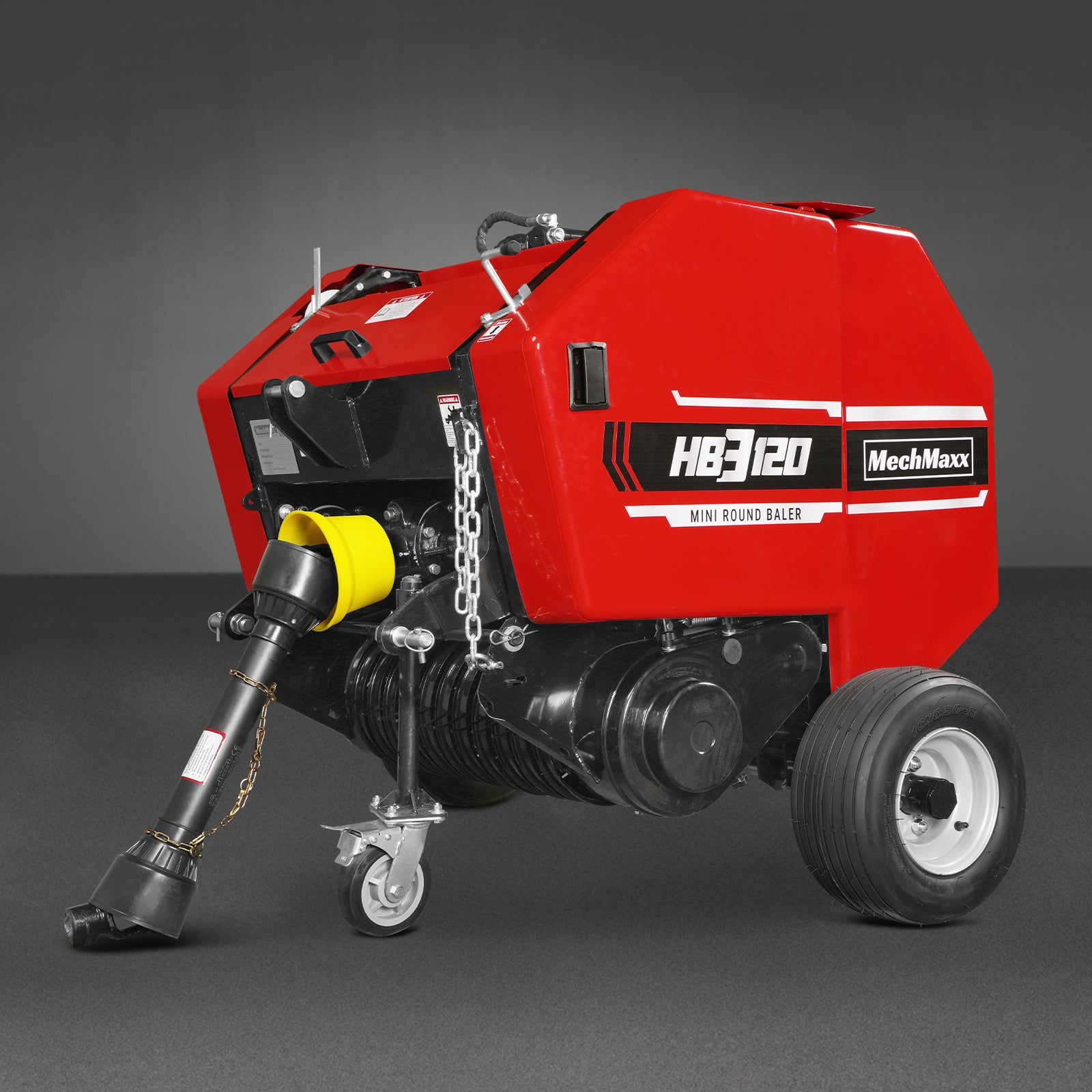 3-Point PTO Mini Round Hay Baler With Twine Wrap, 20" Diameter x 28" Width Bales, For 15-50hp Tractor, HB3120