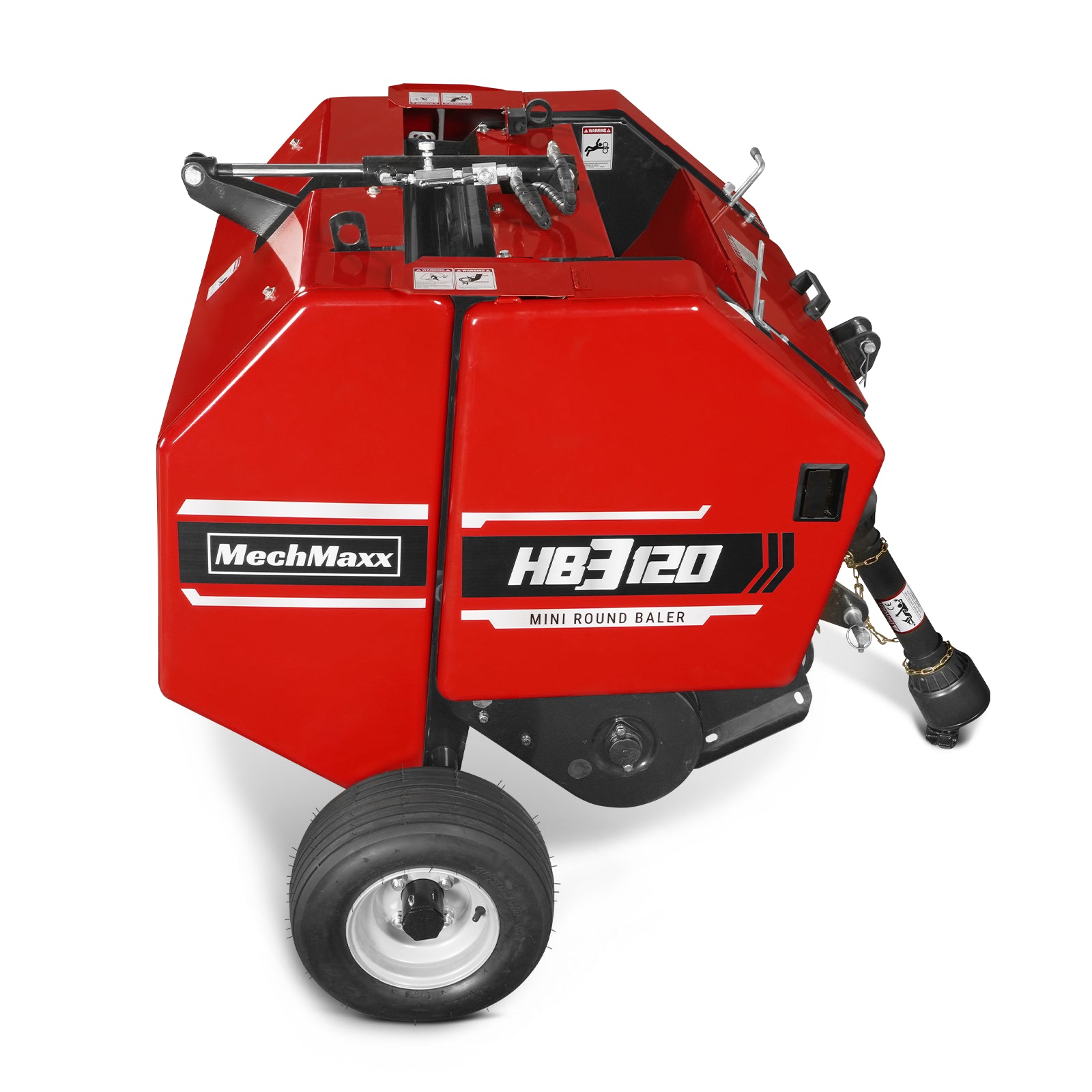 3-Point PTO Mini Round Hay Baler With Twine Wrap, 20" Diameter x 28" Width Bales, For 15-50hp Tractor, HB3120