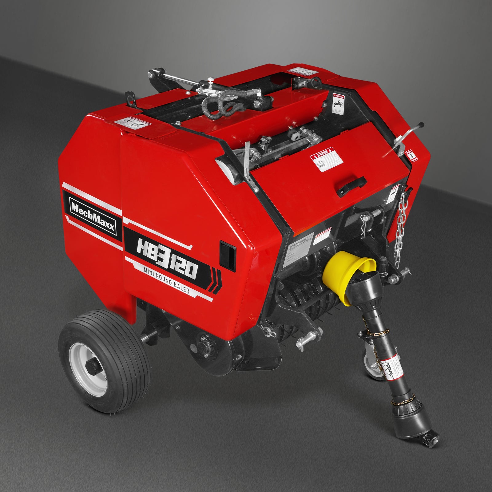 3-Point PTO Mini Round Hay Baler With Twine Wrap, 20" Diameter x 28" Width Bales, For 15-50hp Tractor, HB3120
