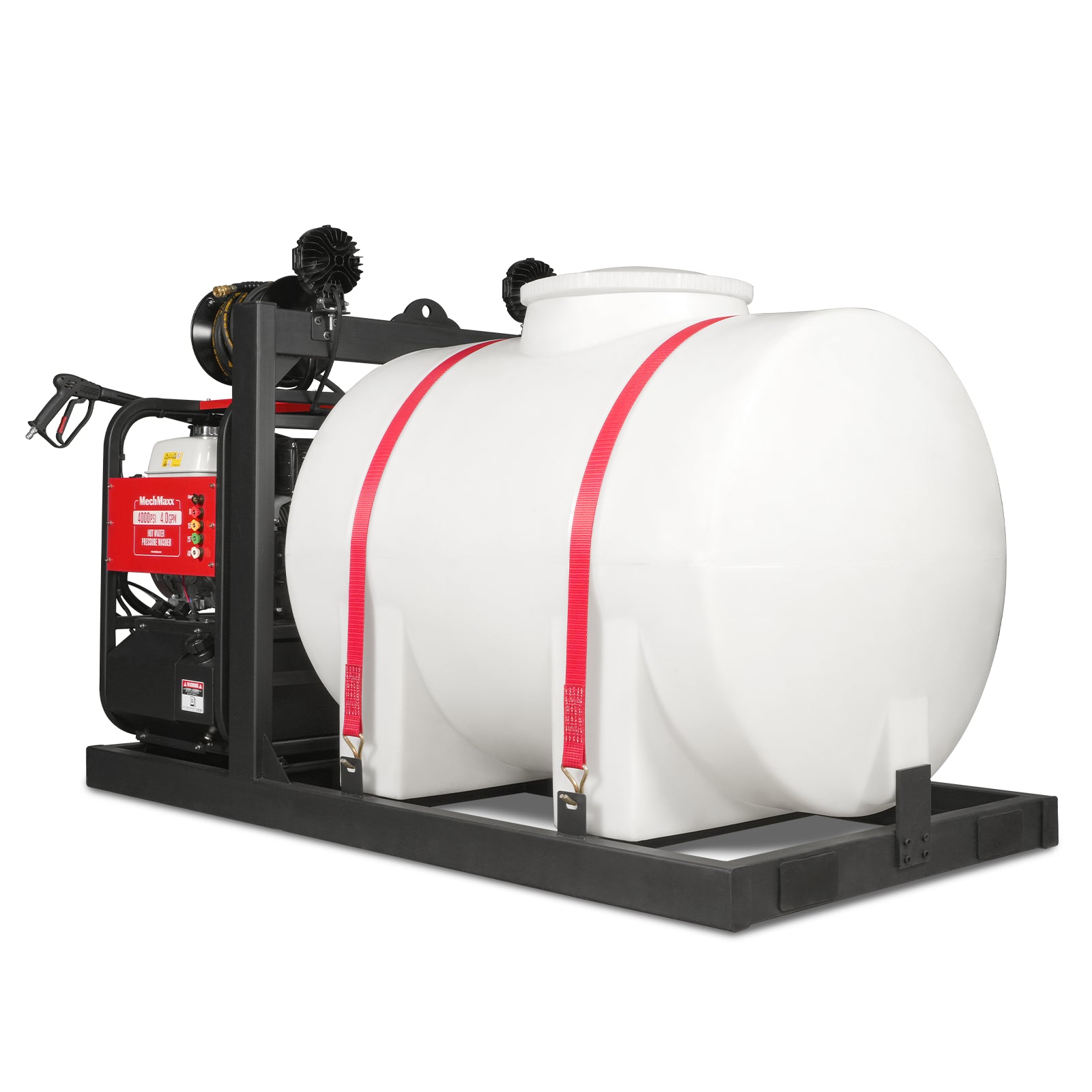 4000 PSI 4 GPM HONDA E-Start Engine Hot Water Pressure Washer Skid Mounted with 245 Gal Tank, HPW40HBT