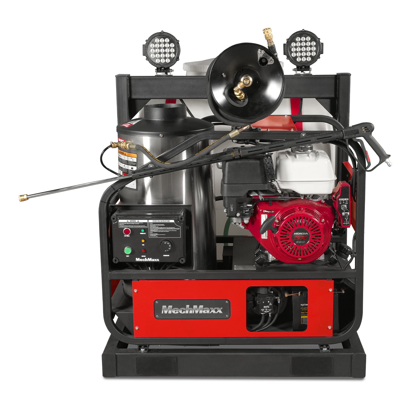 4000 PSI 4 GPM HONDA E-Start Engine Hot Water Pressure Washer Skid Mounted with 175 Gal Tank, HPW40HT