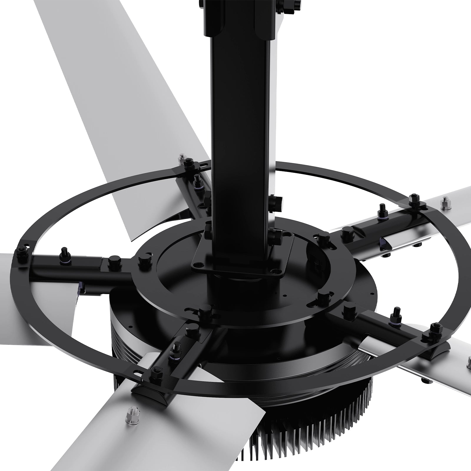 24FT HVLS Industrial Ceiling Fan 220V 3-Phase - Energy Efficient Large Area Air Circulation for Warehouses & Factories