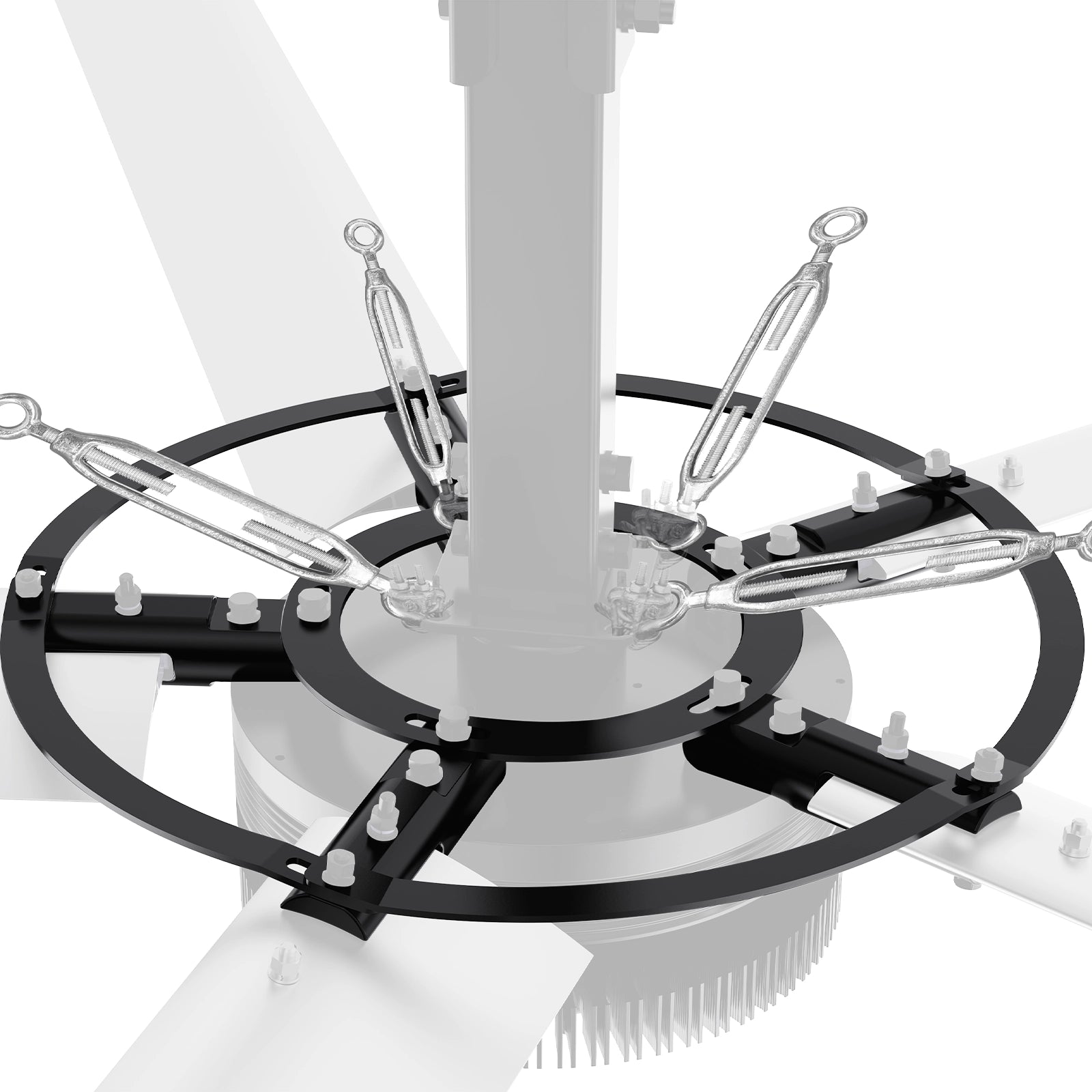 24FT HVLS Industrial Ceiling Fan 220V 3-Phase - Energy Efficient Large Area Air Circulation for Warehouses & Factories