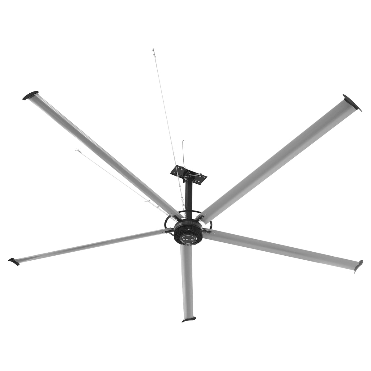 24FT HVLS Industrial Ceiling Fan 220V 1-Phase - Energy Efficient Large Area Air Circulation Fan for Warehouses & Factories, 24FT1PH