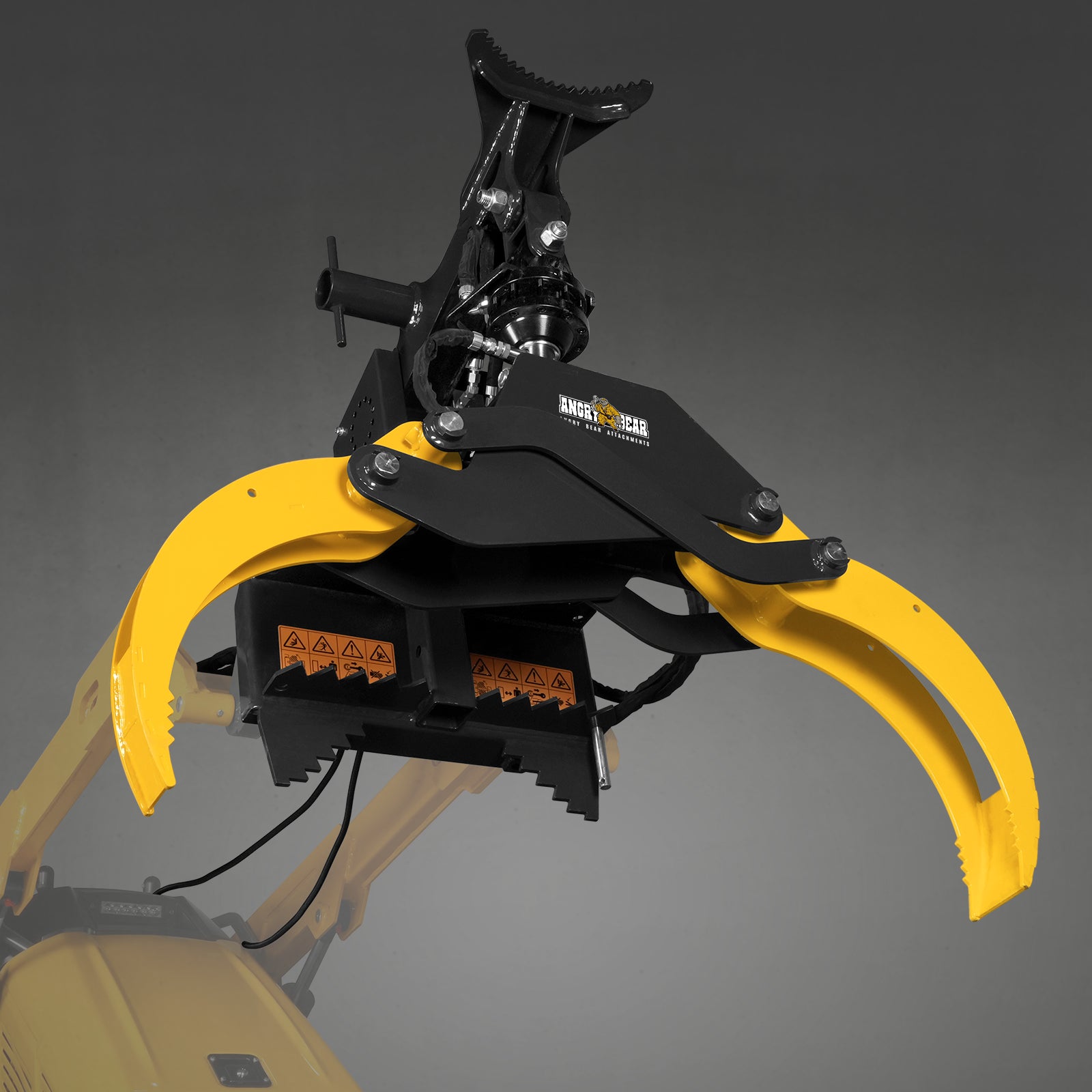 59" Multi-purpose Hydraulic Rotating Log Grapple For Mini Skid Steer, 1500lbs Lift Capacity, 360° Rotational Ability