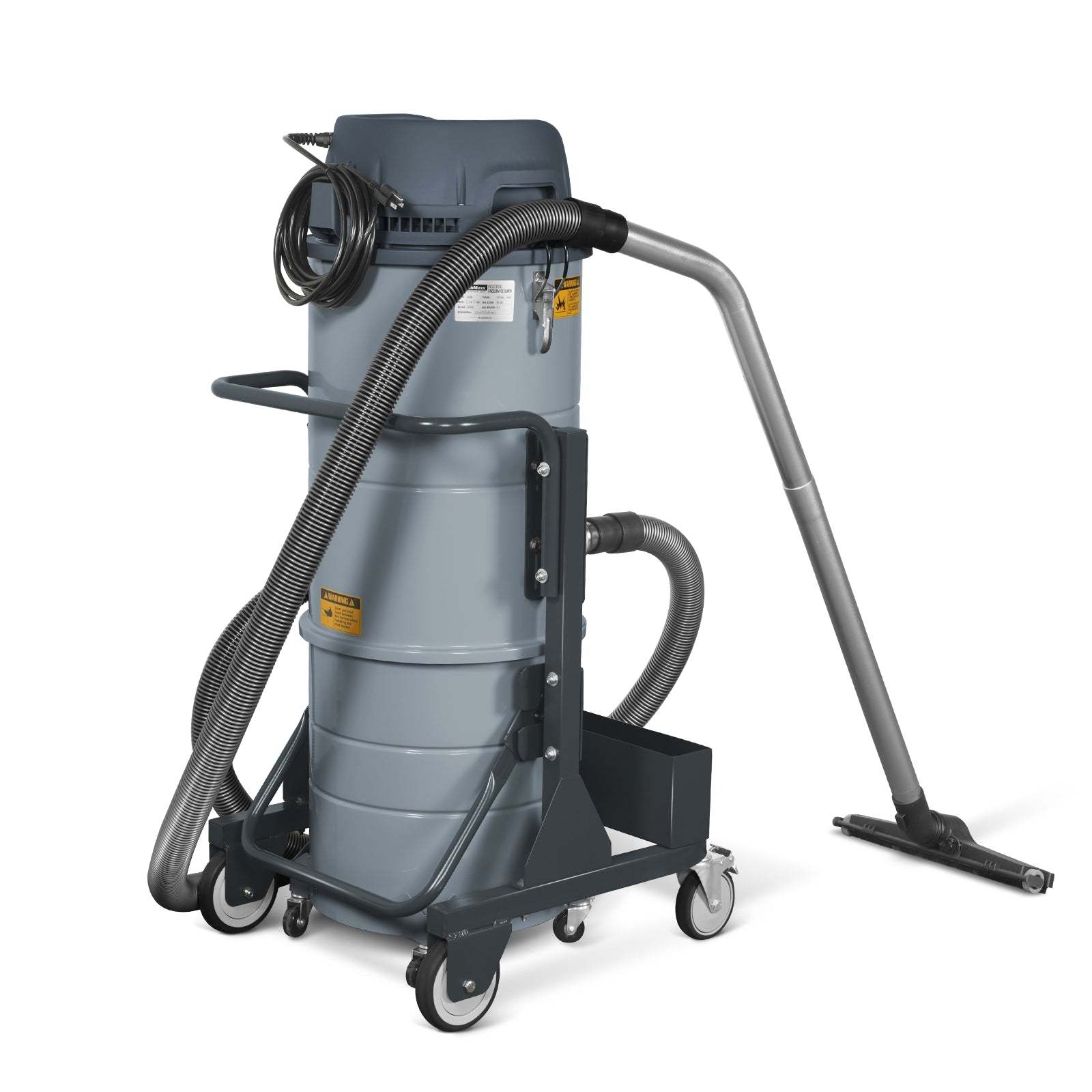 Industrial Wet/Dry Vacuum Cleaner with HEPA Filter Three Motor 3.3 HP 285 CFM 16 Gallon - 110V 1 Phase, IVA3M