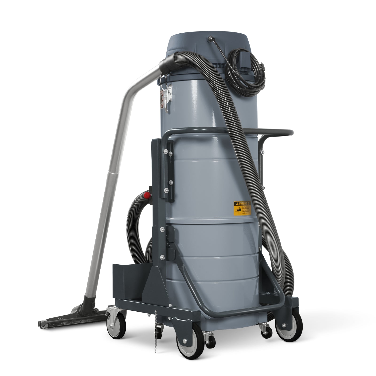 Industrial Wet/Dry Vacuum Cleaner with HEPA Filter Three Motor 3.3 HP 285 CFM 16 Gallon - 110V 1 Phase, IVA3M