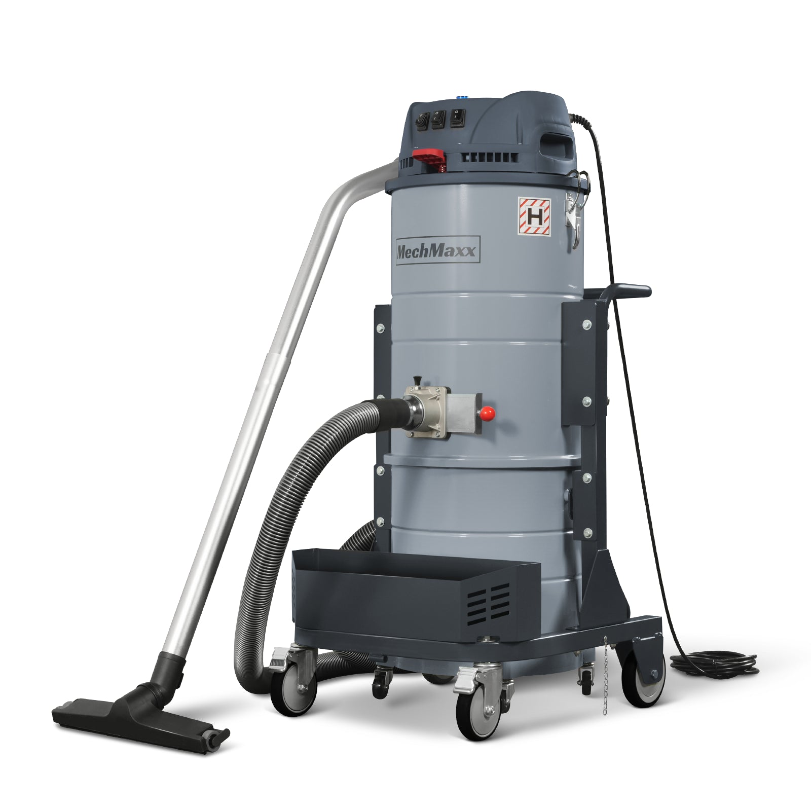 Industrial Wet/Dry Vacuum Cleaner with HEPA Filter Three Motor 3.3 HP 285 CFM 16 Gallon - 110V 1 Phase, IVA3M