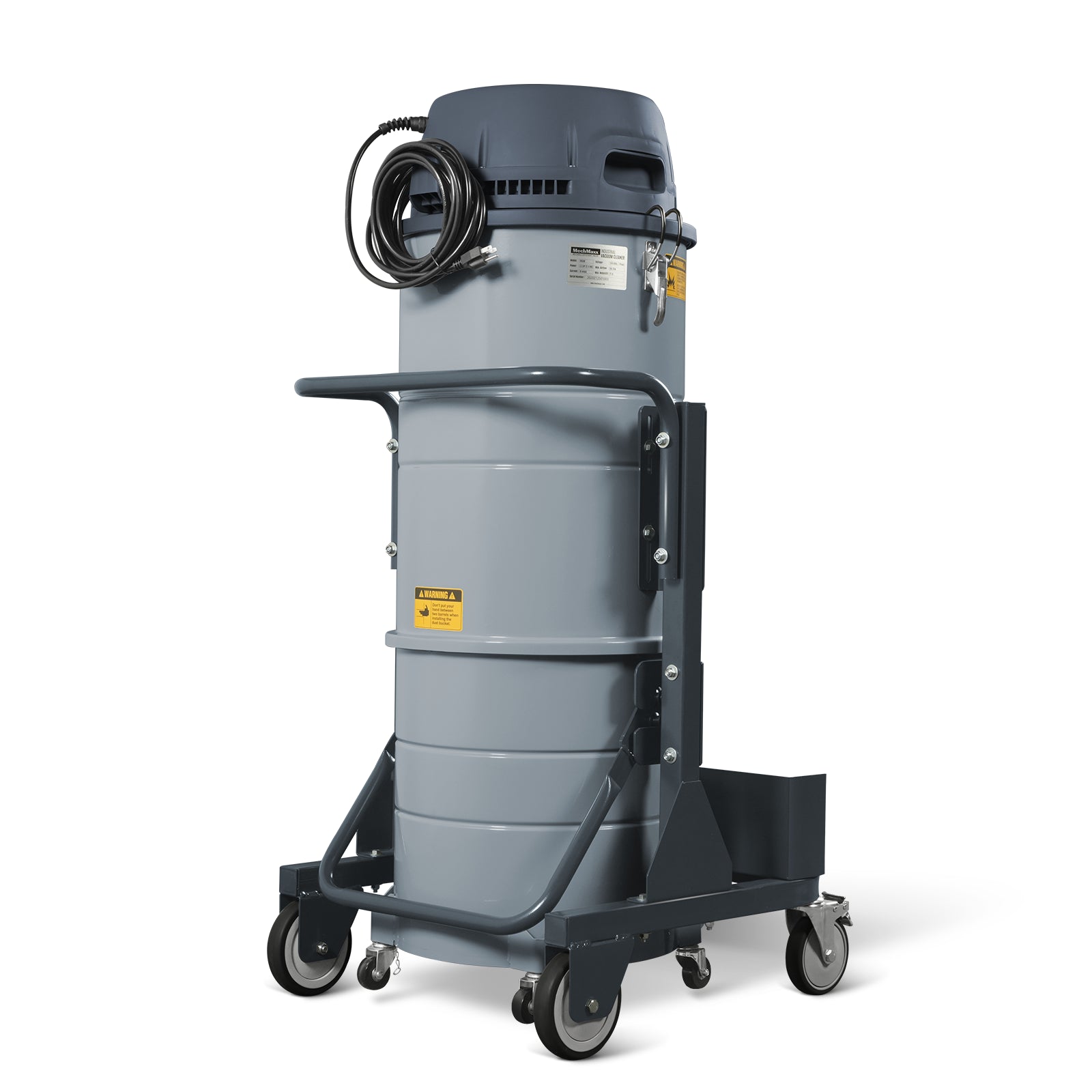 Industrial Wet/Dry Vacuum Cleaner with HEPA Filter Three Motor 3.3 HP 285 CFM 16 Gallon - 110V 1 Phase, IVA3M