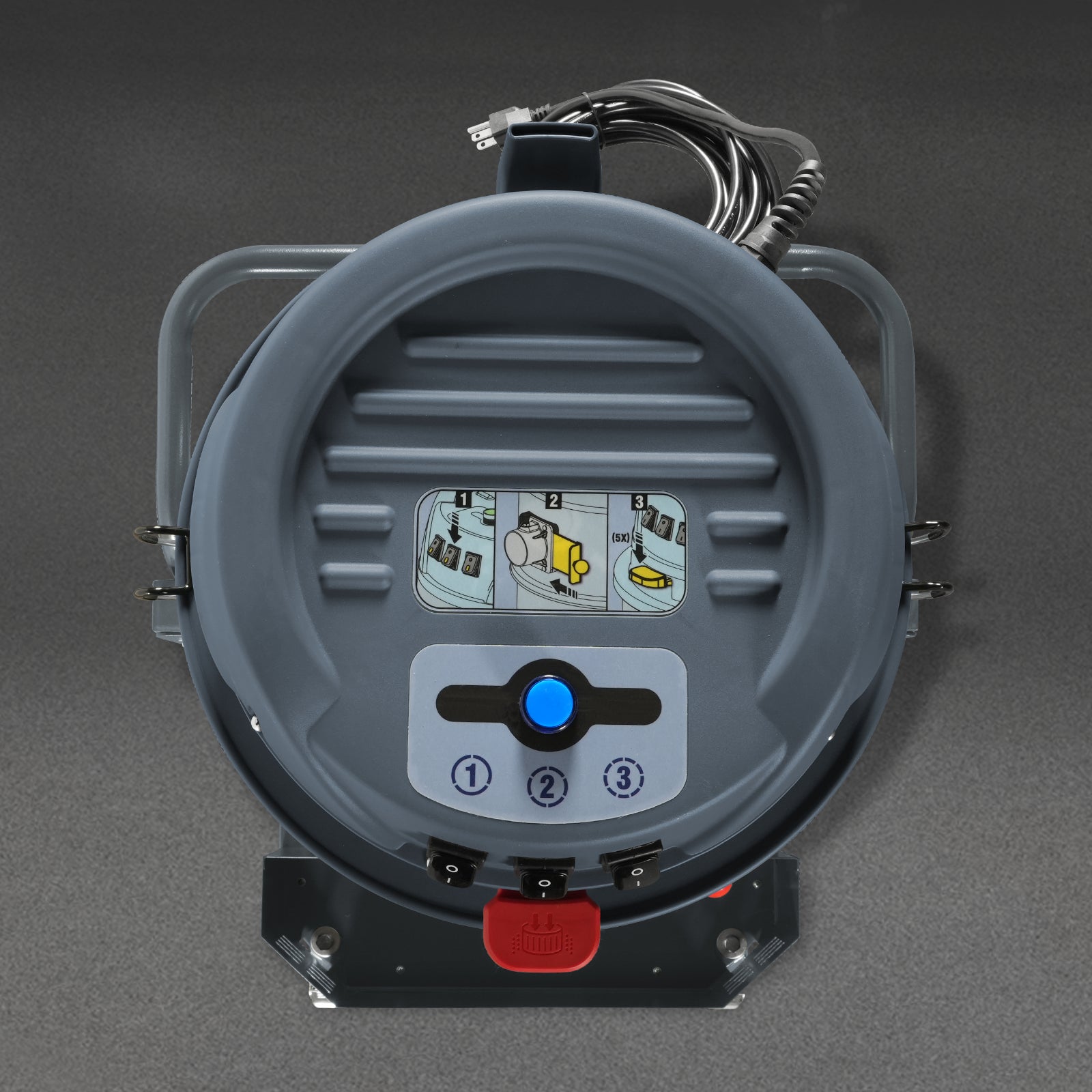 Industrial Wet/Dry Vacuum Cleaner with HEPA Filter Three Motor 3.3 HP 285 CFM 16 Gallon - 110V 1 Phase, IVA3M