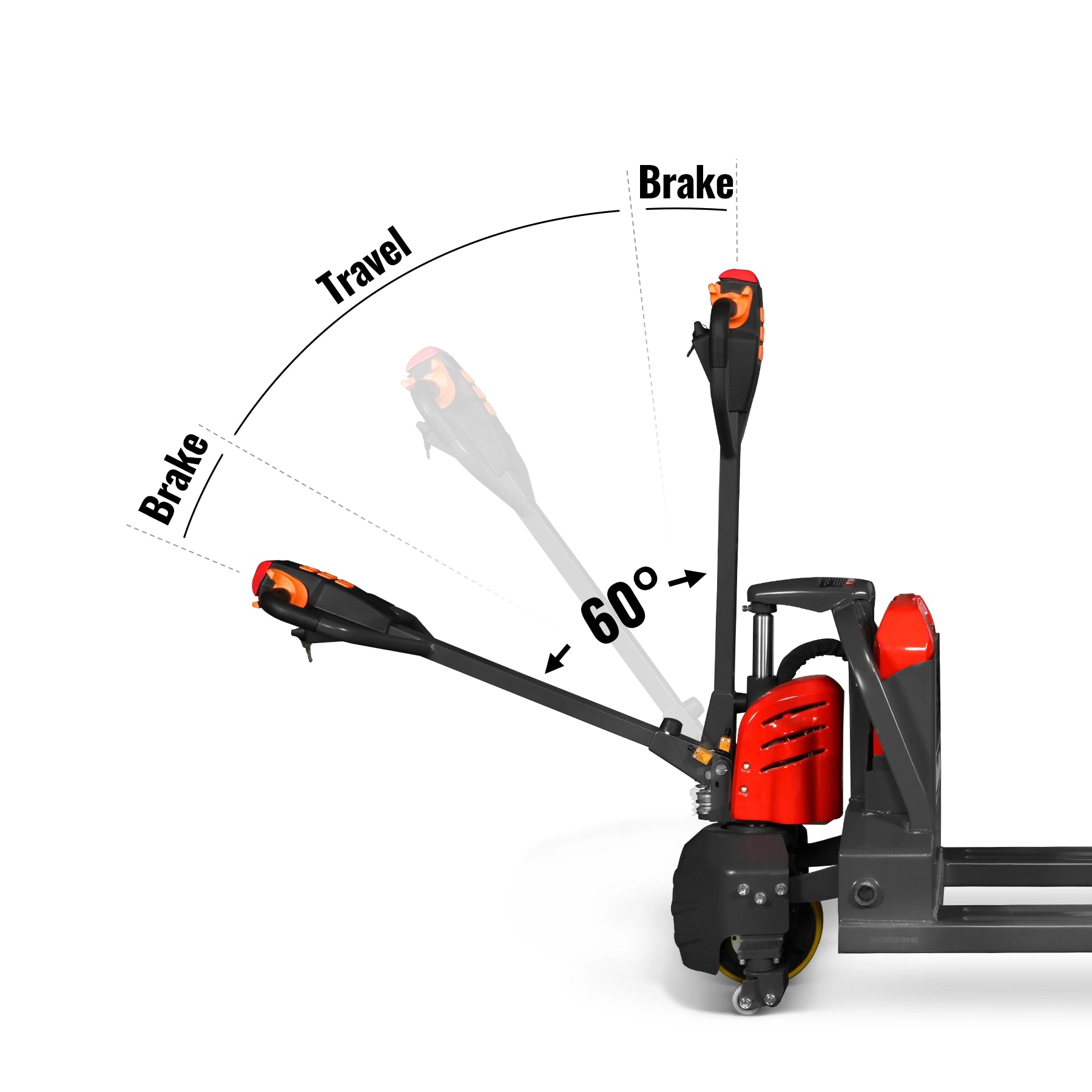 3300lbs Lithium-ion Electric Pallet Jack, 45"x27" Fork, 24V 40Ah Removable Battery, Walkie Type Truck, LPT33