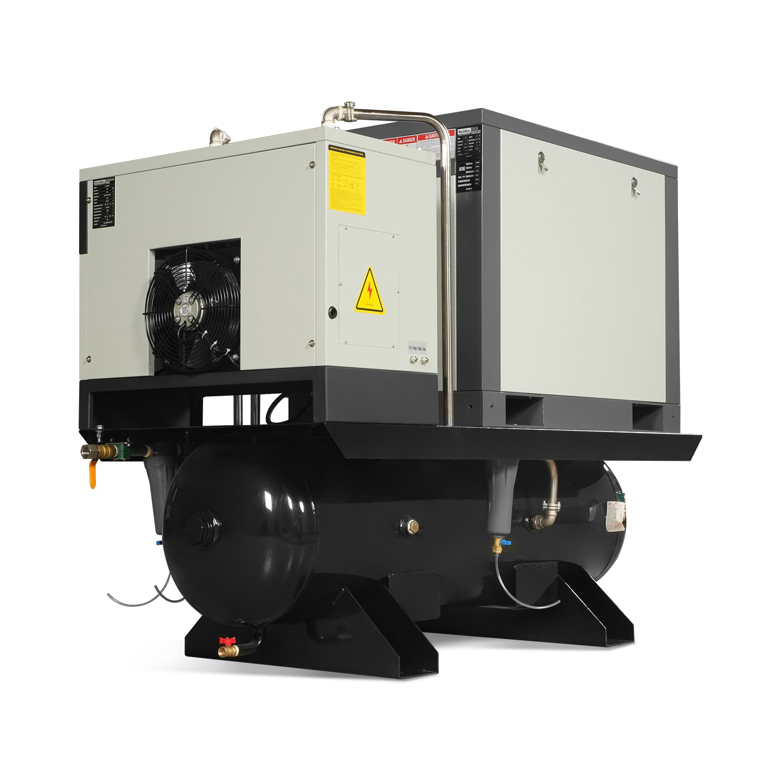 10HP Combined Rotary Screw Air Compressor with Dryer & 66-Gal ASME Tank | 32 CFM, 116 PSI, 230V 3-Phase – Industrial Grade