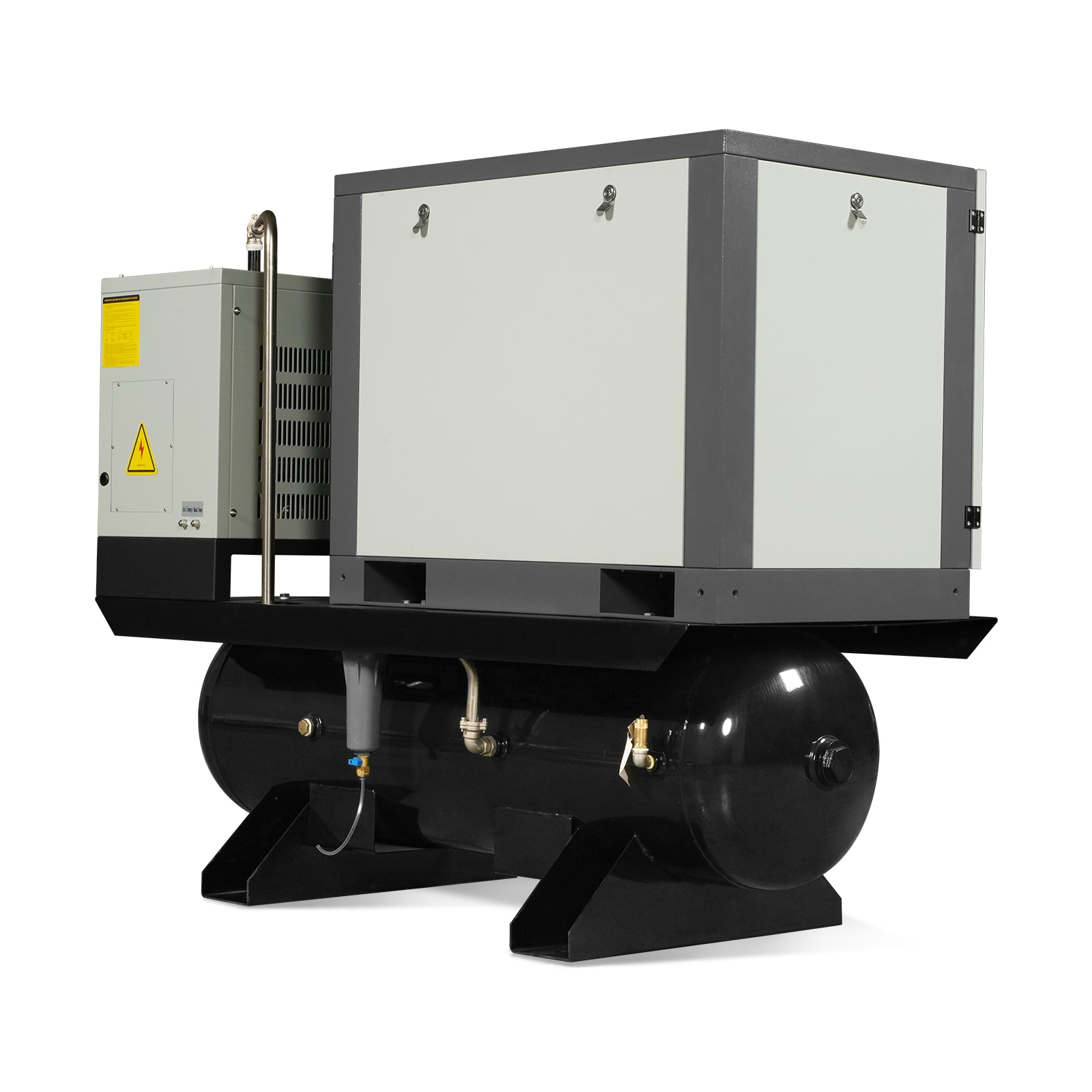 10HP Combined Rotary Screw Air Compressor with Dryer & 66-Gal ASME Tank | 32 CFM, 116 PSI, 230V 3-Phase – Industrial Grade